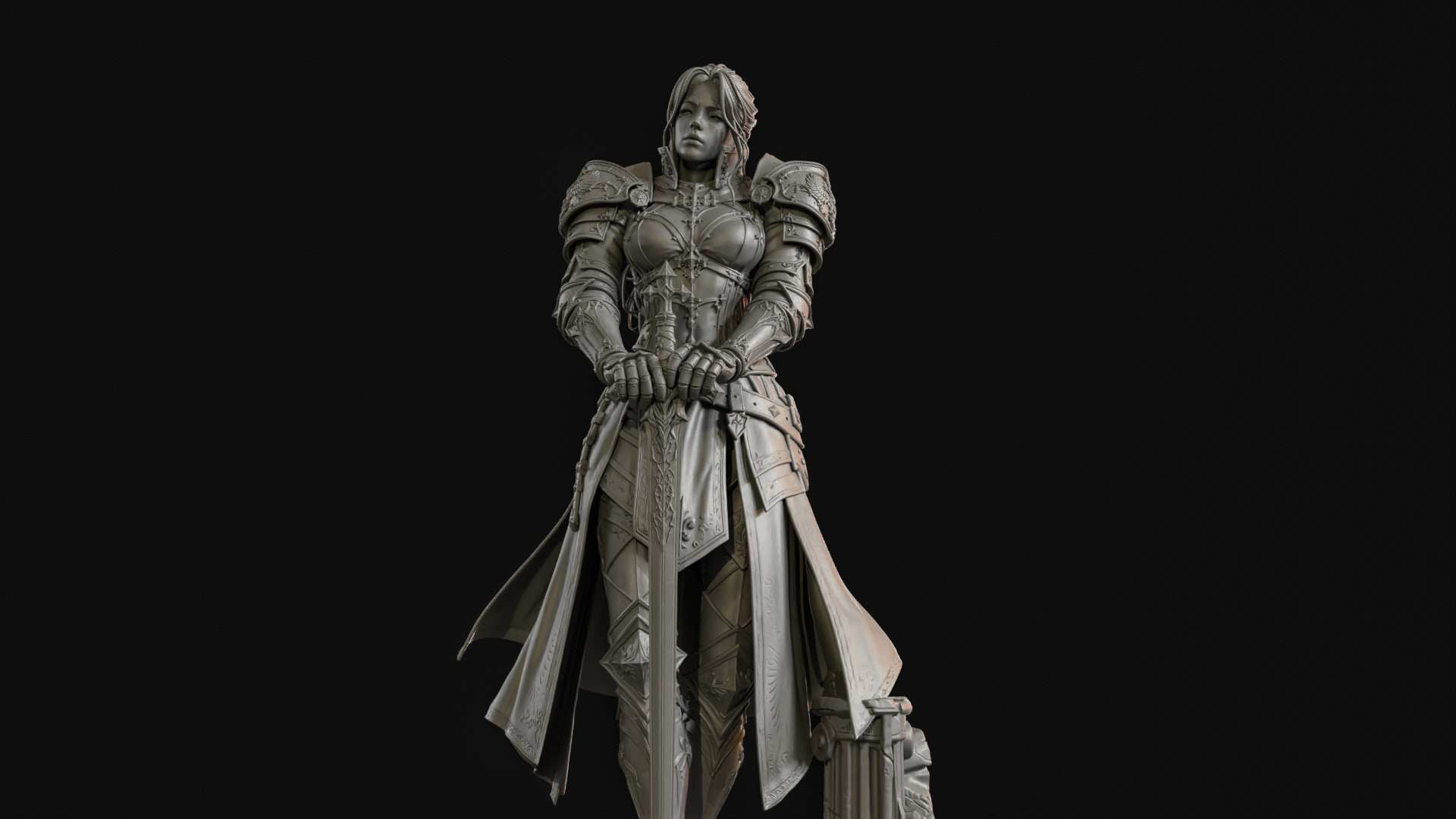 Samurai Woman 3D Print Ready Figurine 3D Model