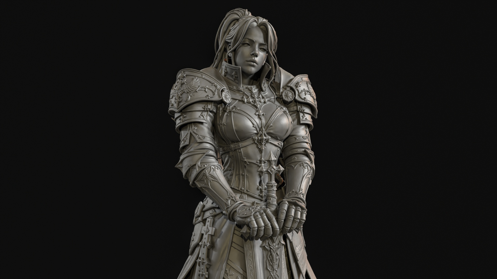 Samurai Woman 3D Print Ready Figurine 3D Model