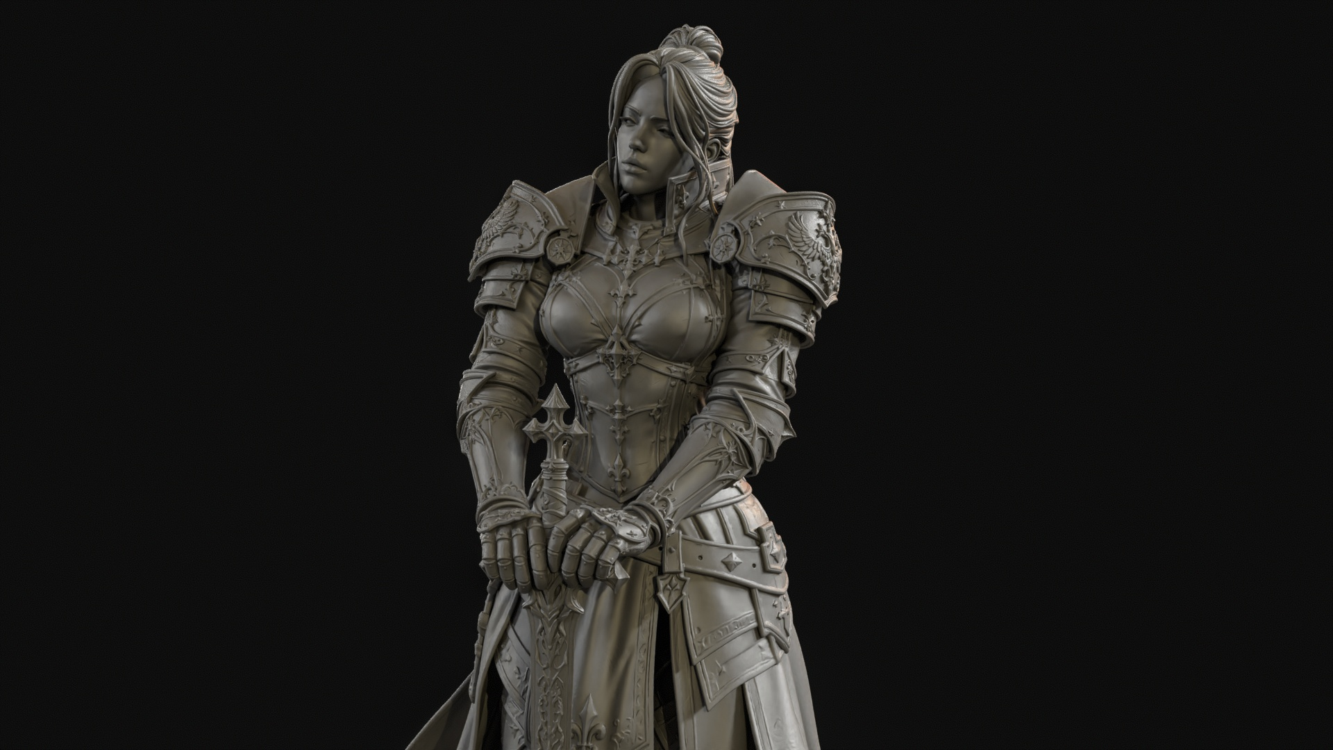Samurai Woman 3D Print Ready Figurine 3D Model