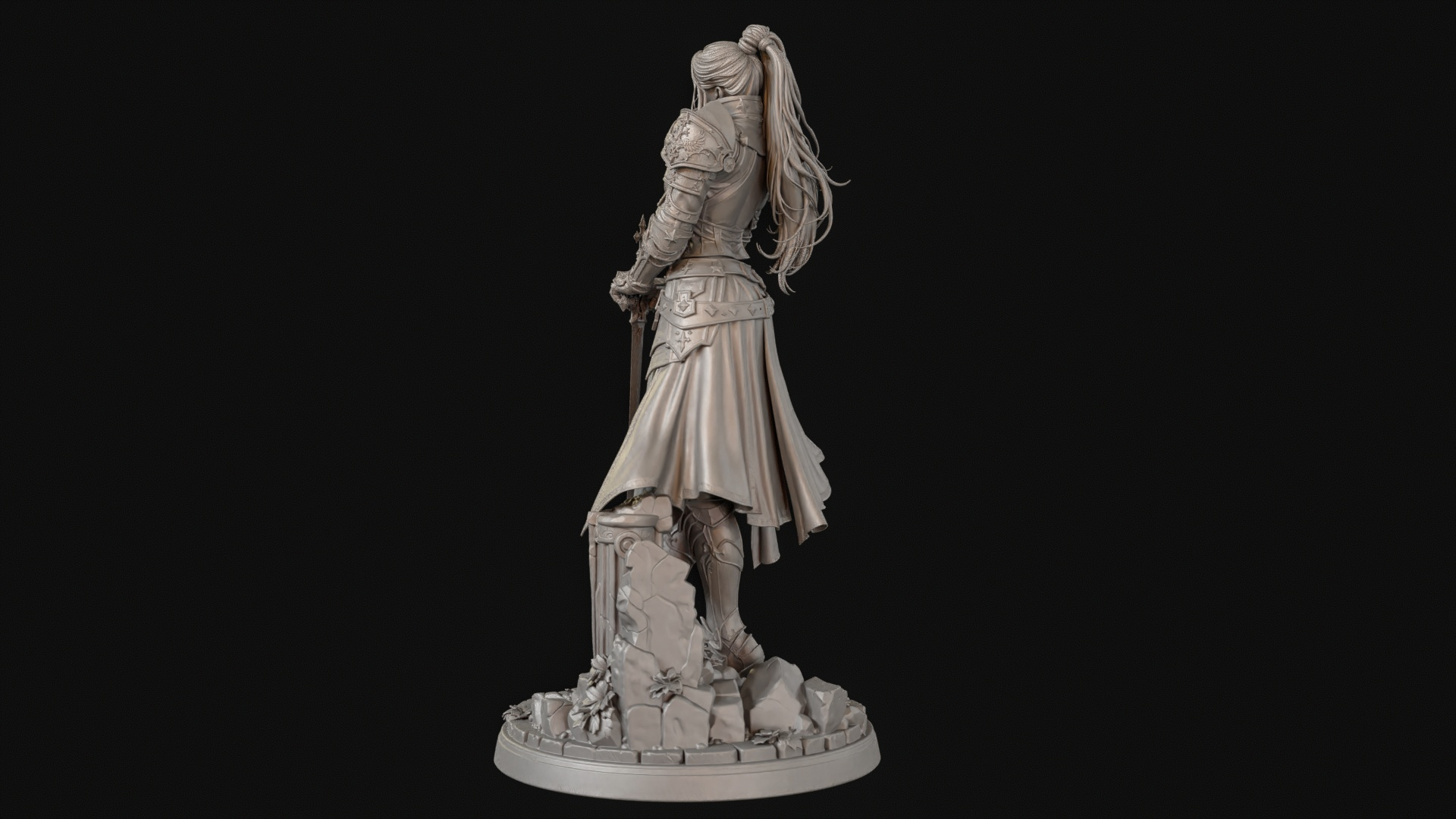 Samurai Woman 3D Print Ready Figurine 3D Model