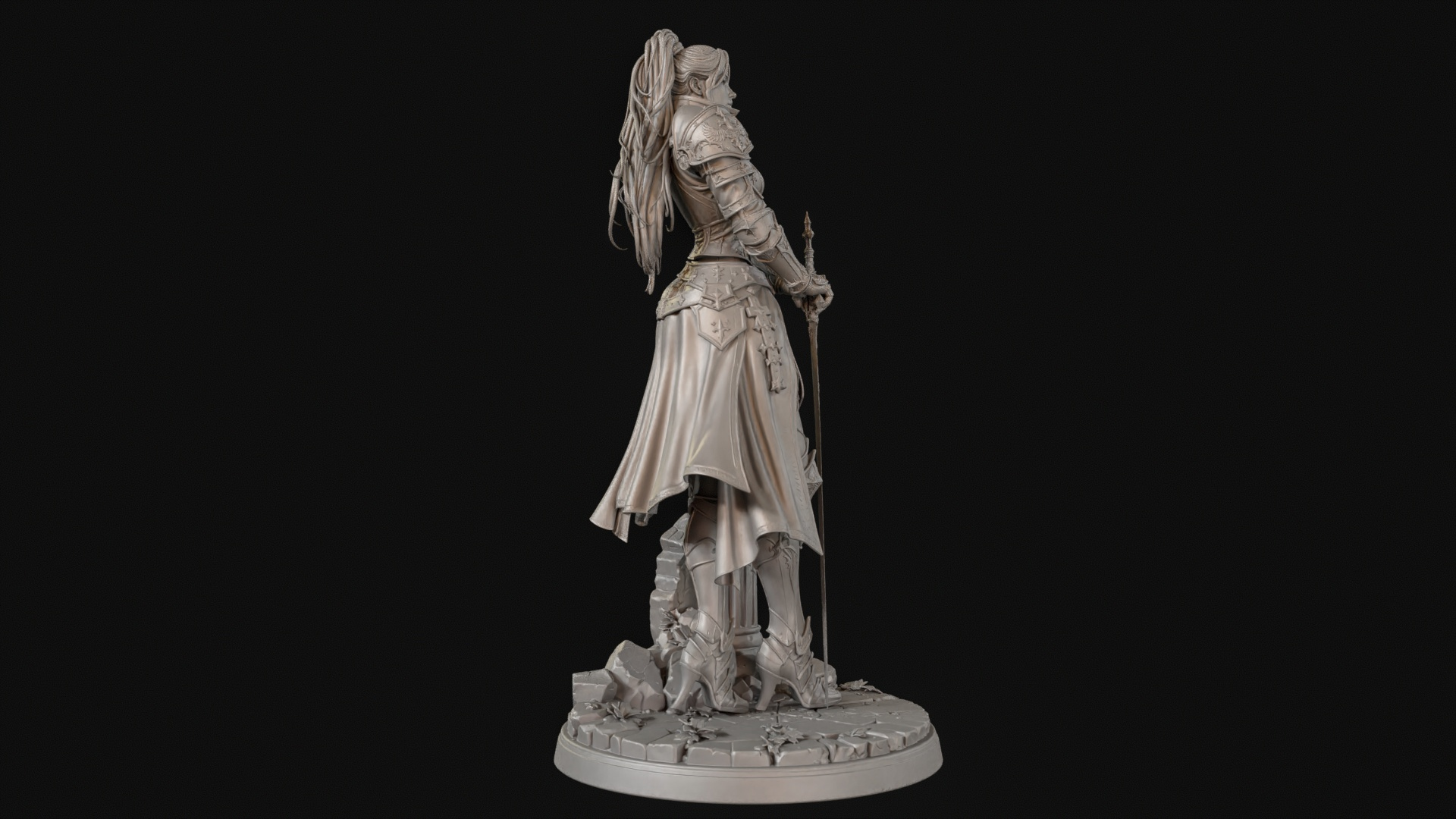 Samurai Woman 3D Print Ready Figurine 3D Model