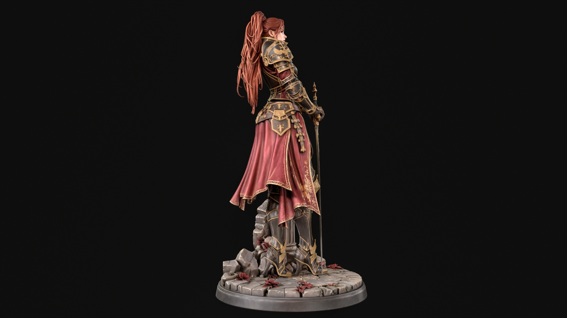 Samurai Woman 3D Print Ready Figurine 3D Model