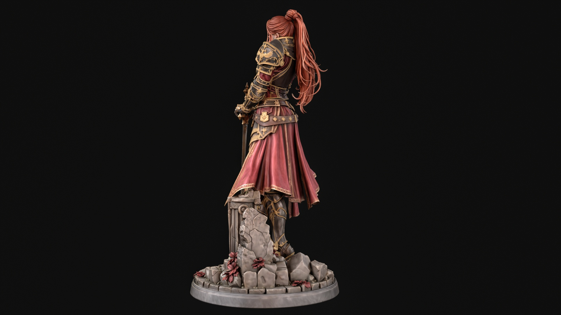 Samurai Woman 3D Print Ready Figurine 3D Model
