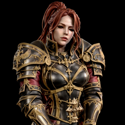 Samurai Woman 3D Print Ready Figurine
