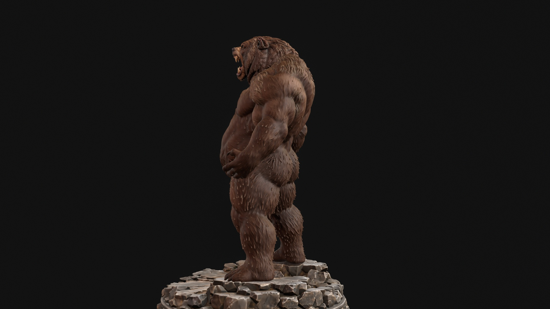 Werebear Berserker 3D Print Ready Figurine 3D Model