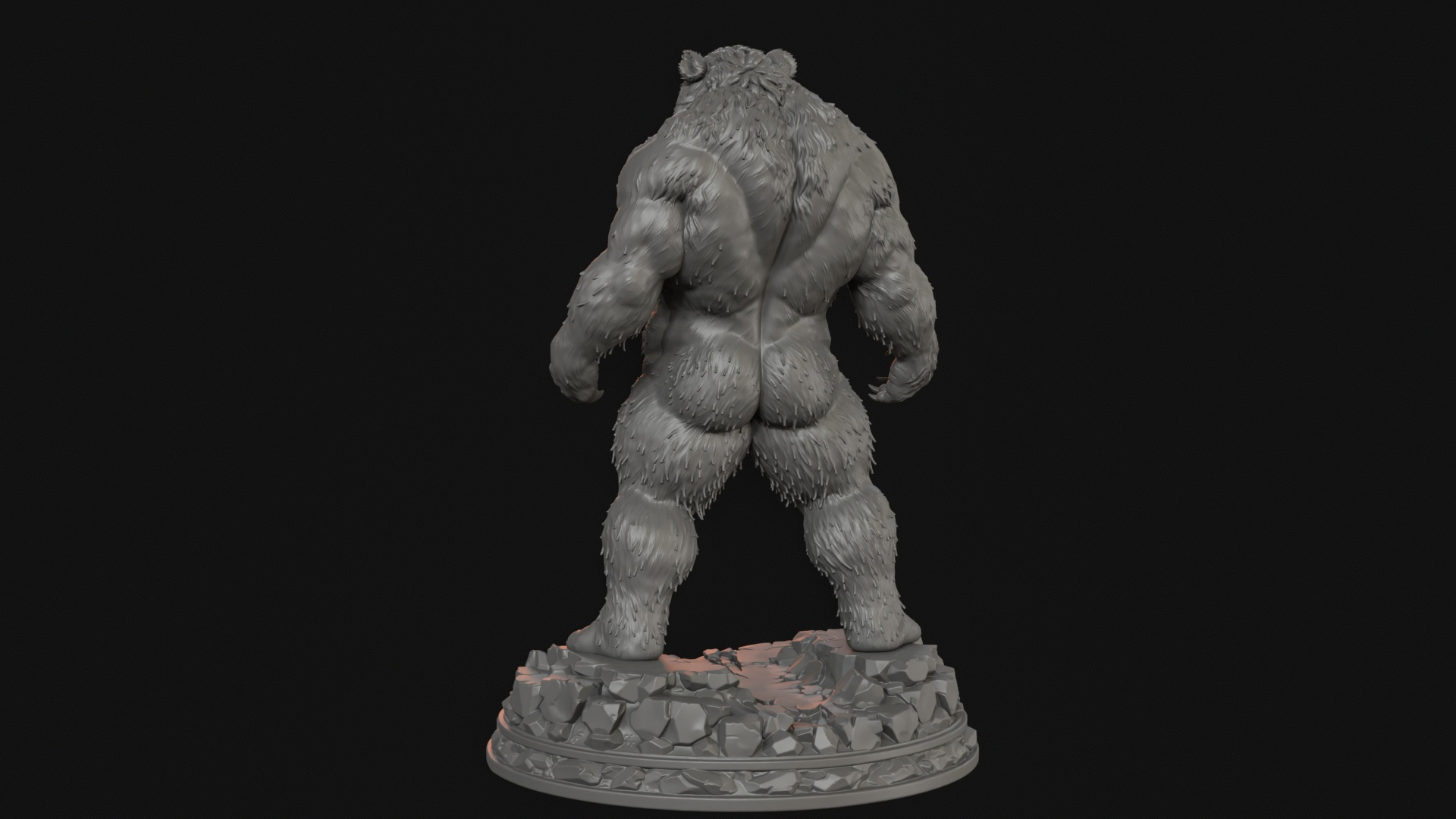 Werebear Berserker 3D Print Ready Figurine 3D Model