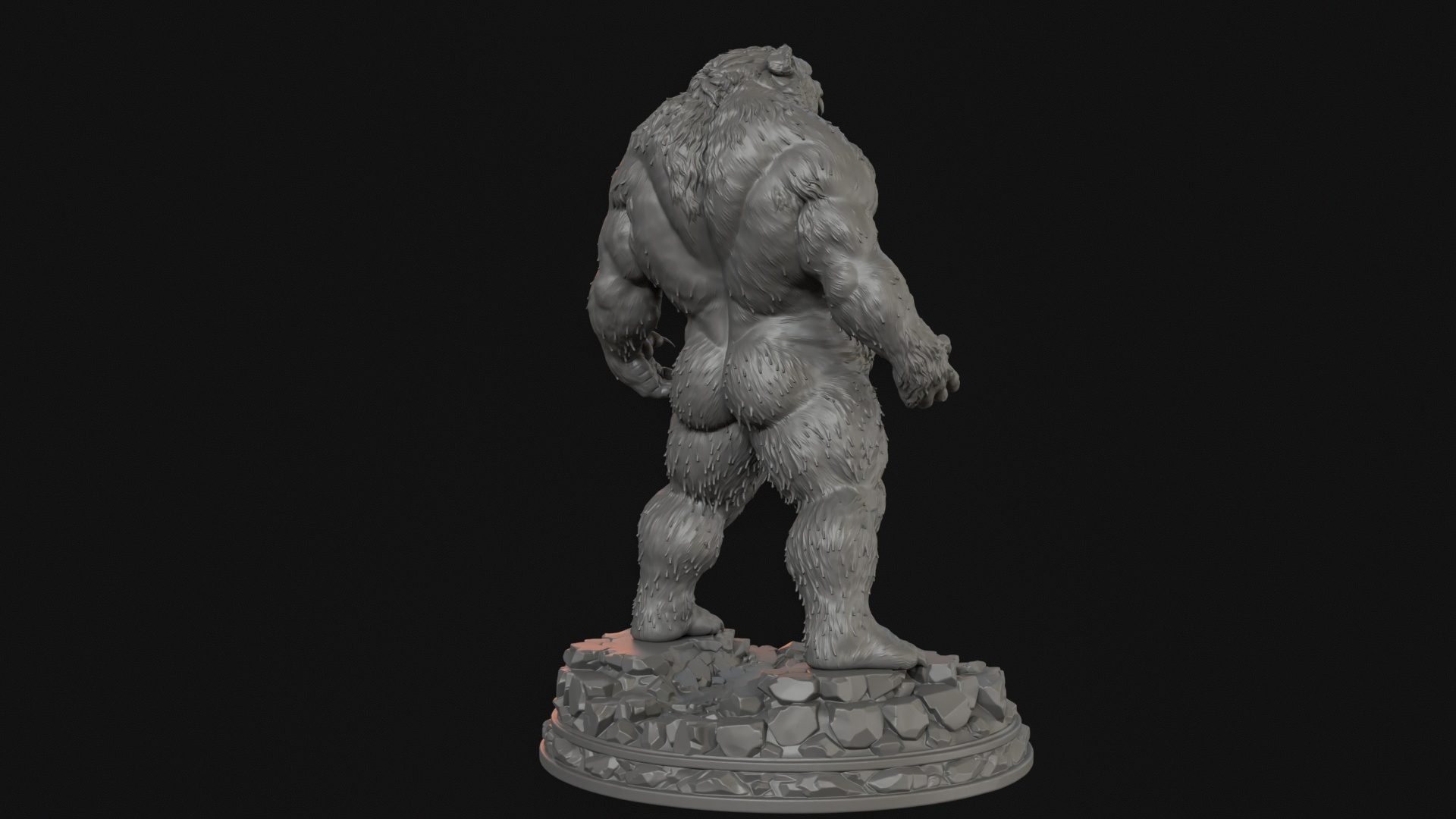 Werebear Berserker 3D Print Ready Figurine 3D Model