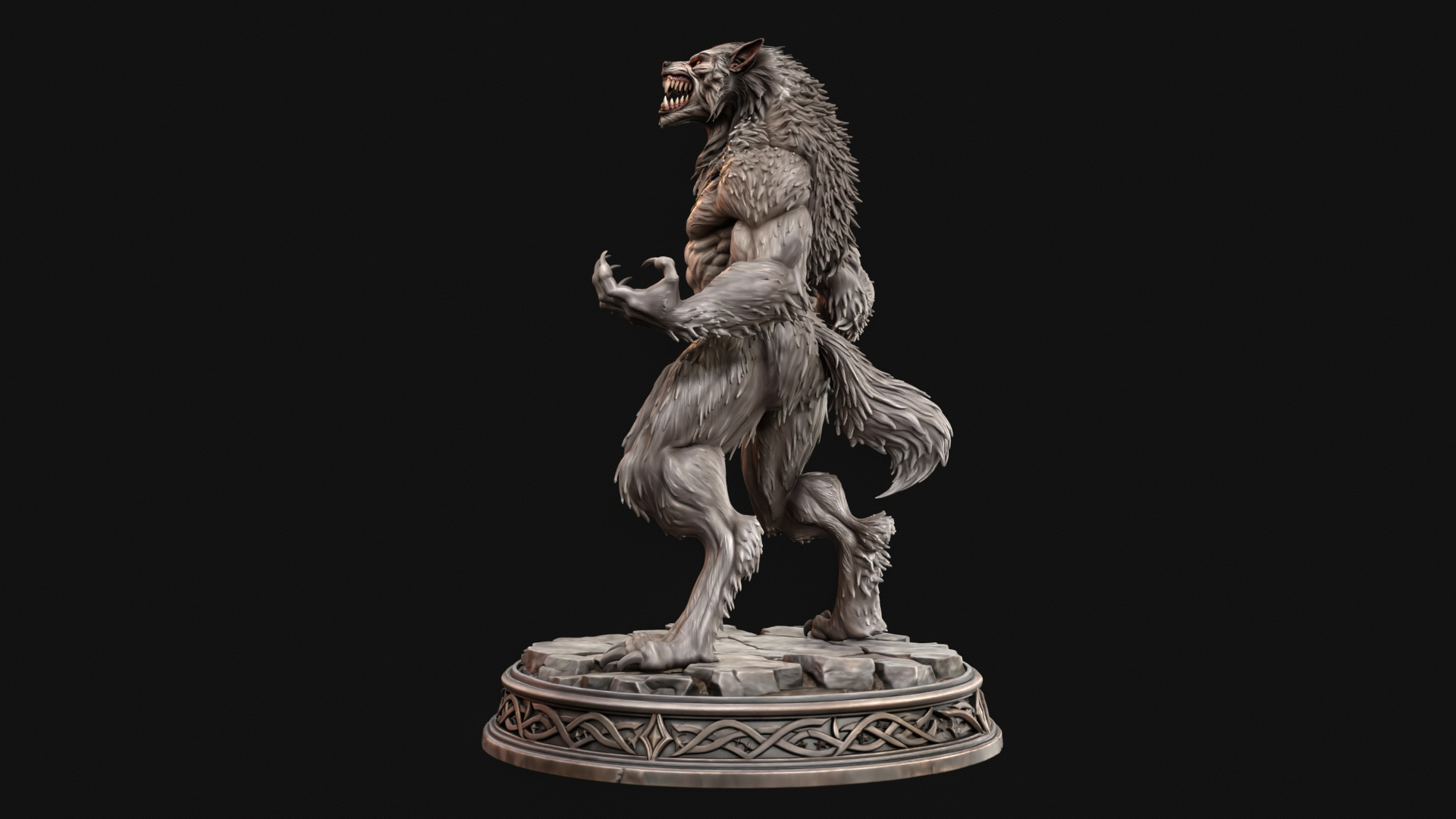 Werewolf 3D Print Ready Figurine 3D Model