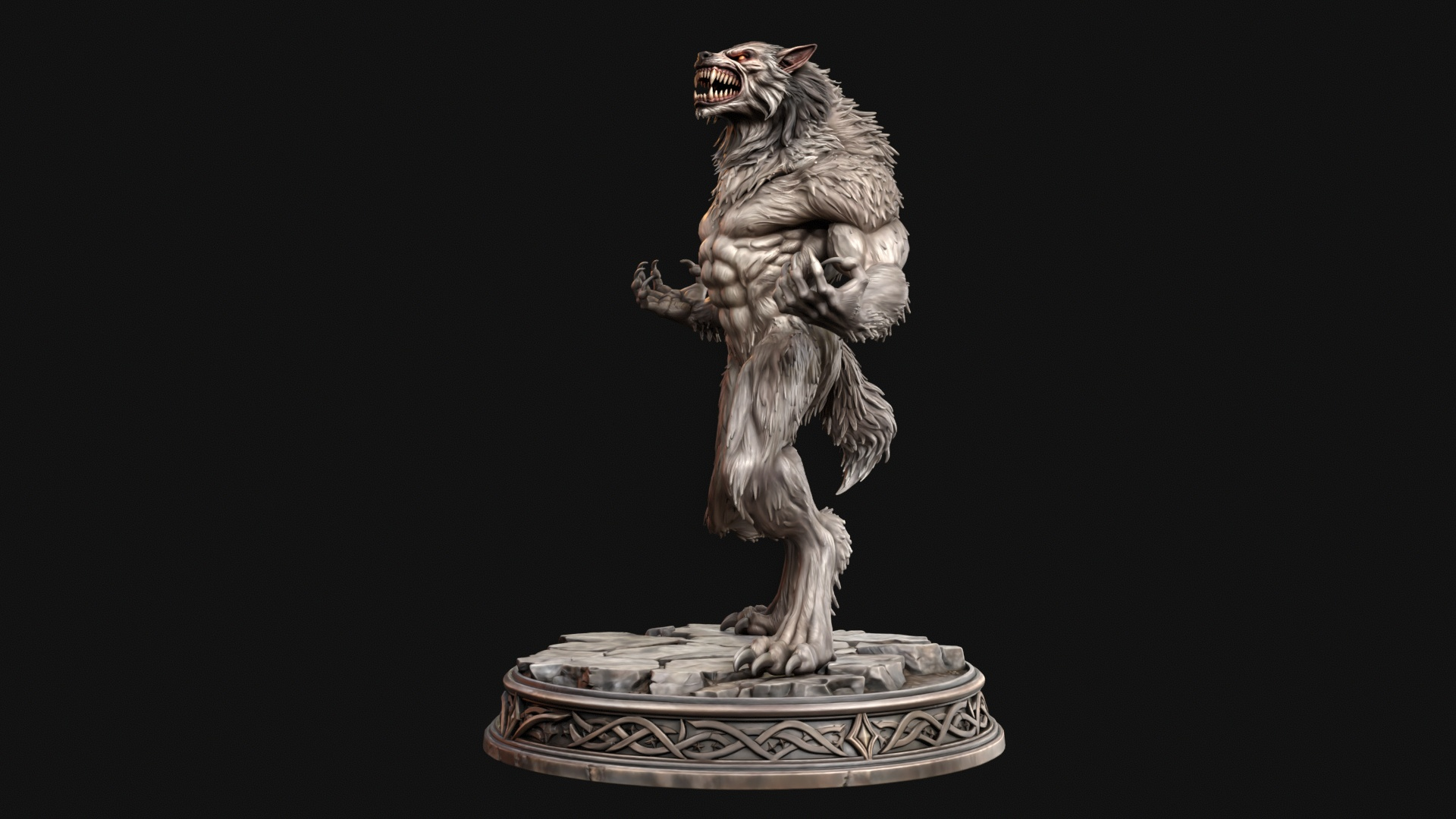 Werewolf 3D Print Ready Figurine 3D Model