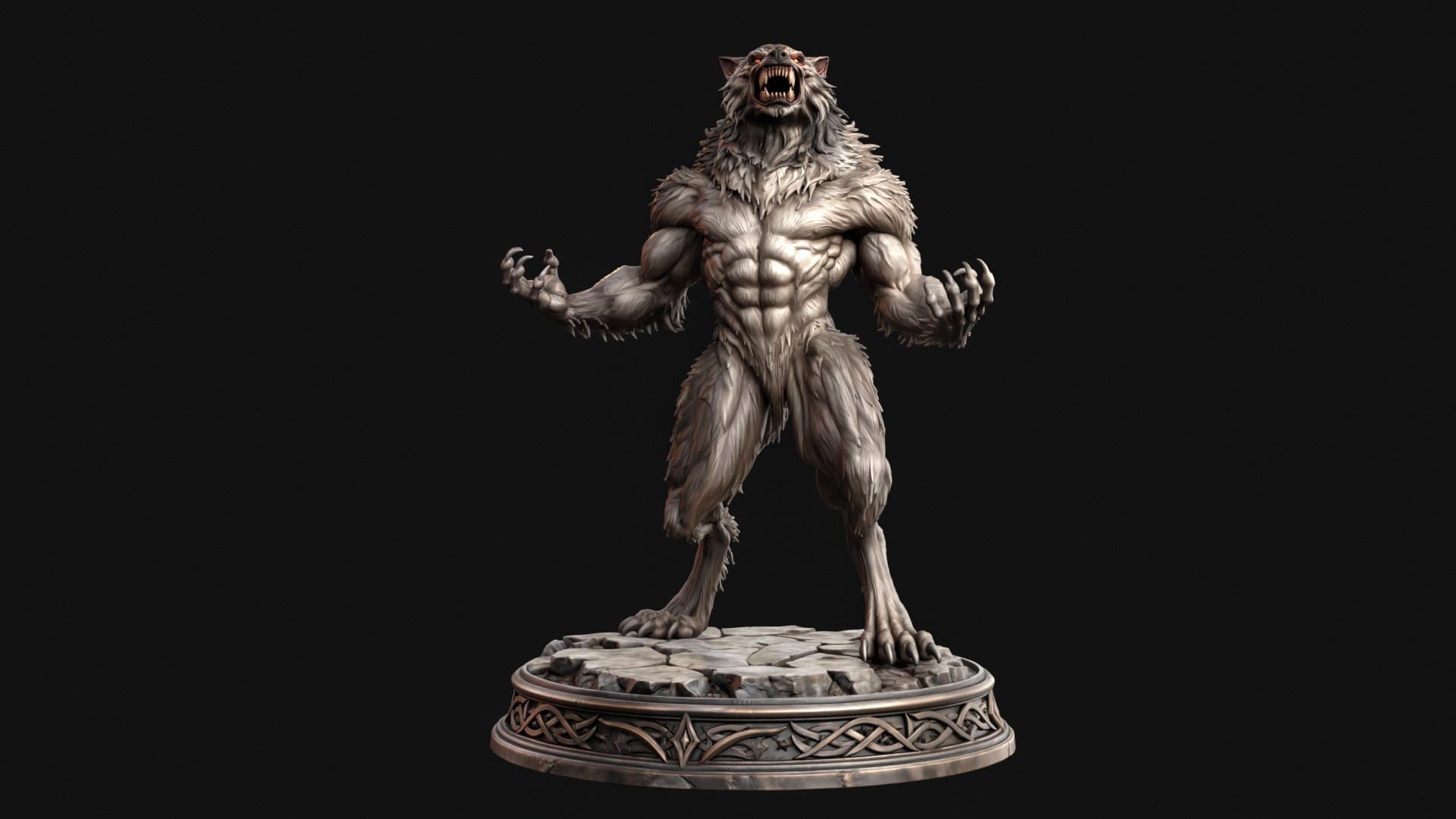 Werewolf 3D Print Ready Figurine 3D Model