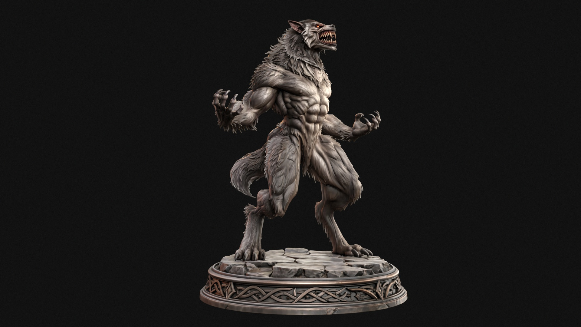 Werewolf 3D Print Ready Figurine 3D Model