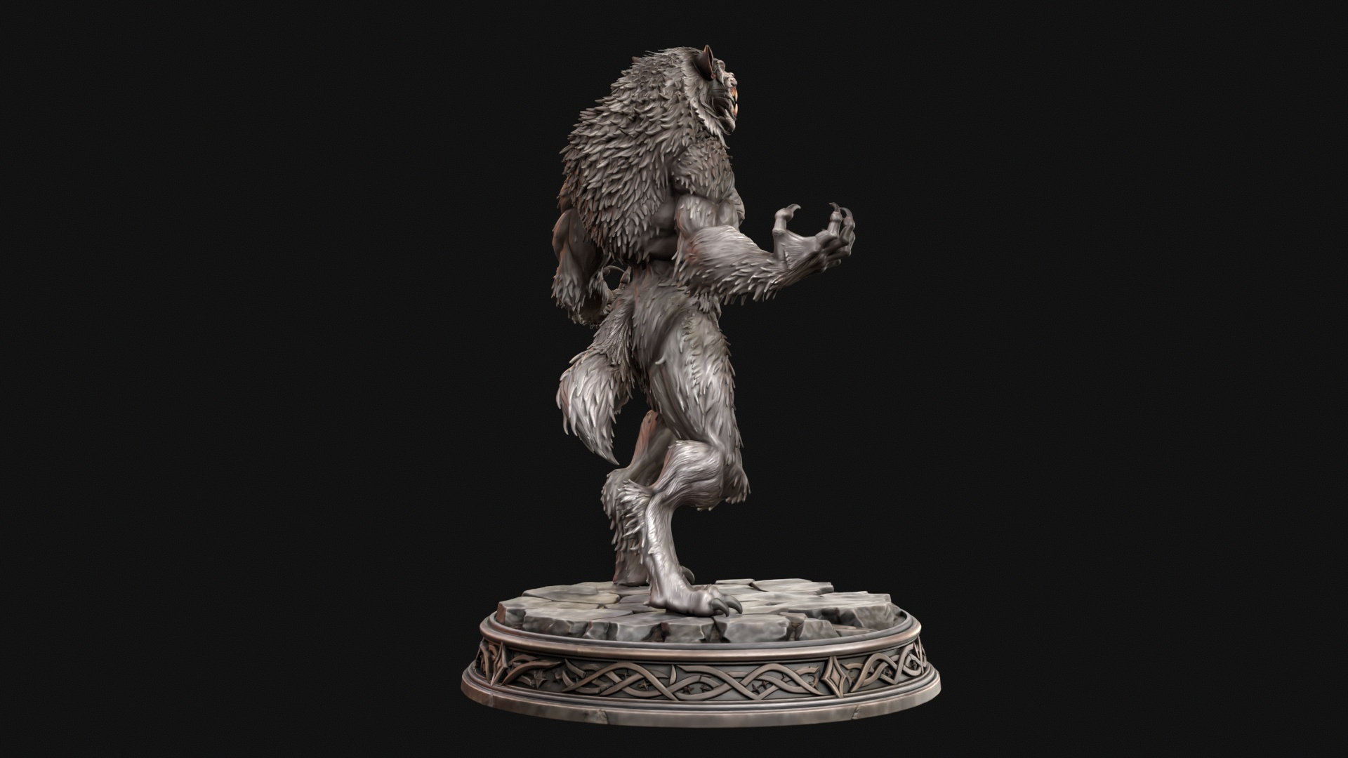 Werewolf 3D Print Ready Figurine 3D Model