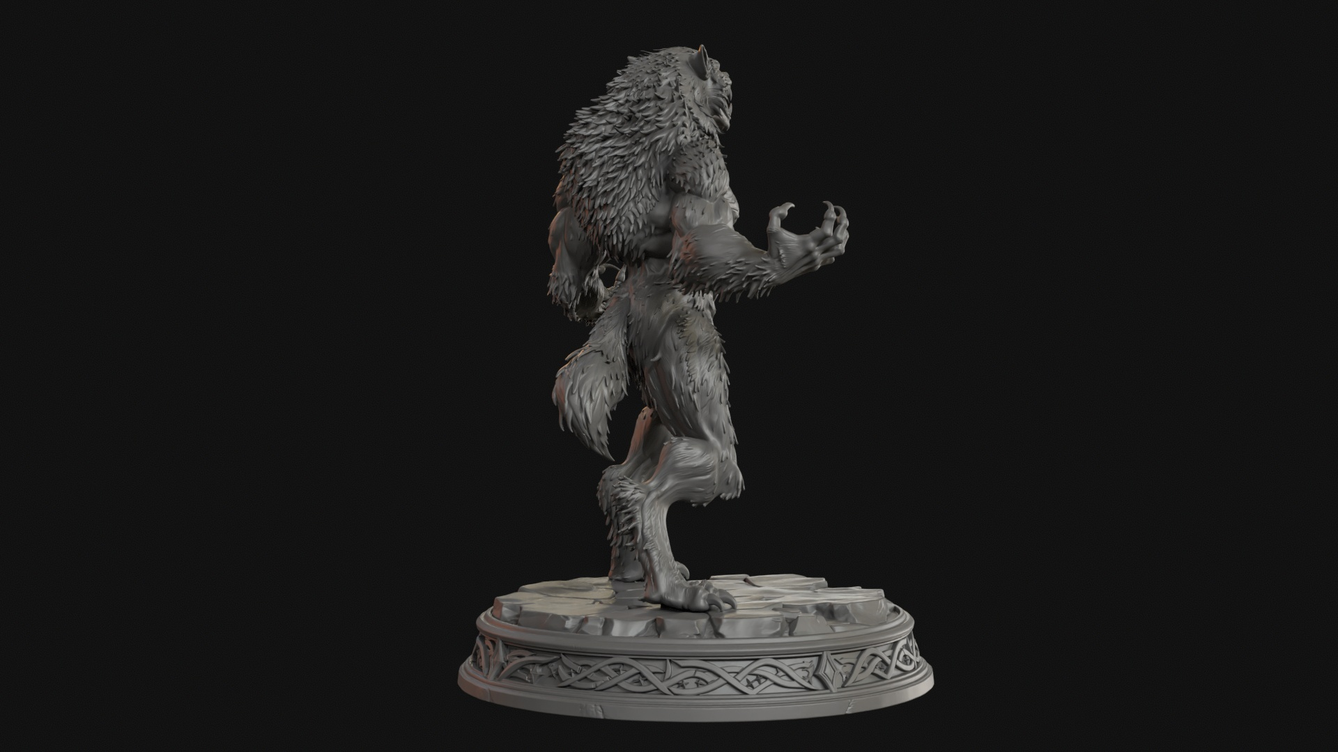 Werewolf 3D Print Ready Figurine 3D Model