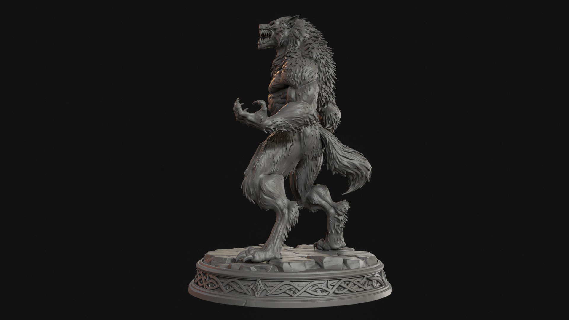 Werewolf 3D Print Ready Figurine 3D Model