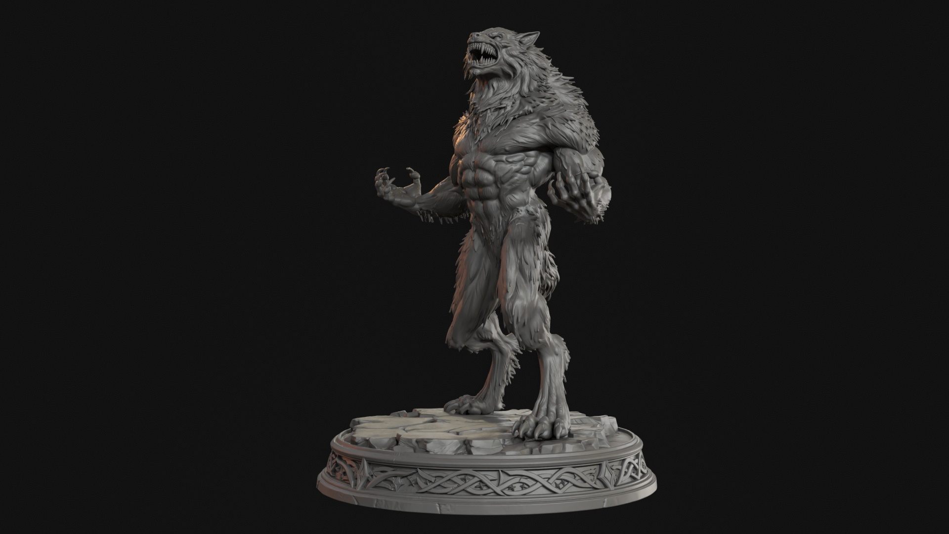Werewolf 3D Print Ready Figurine 3D Model