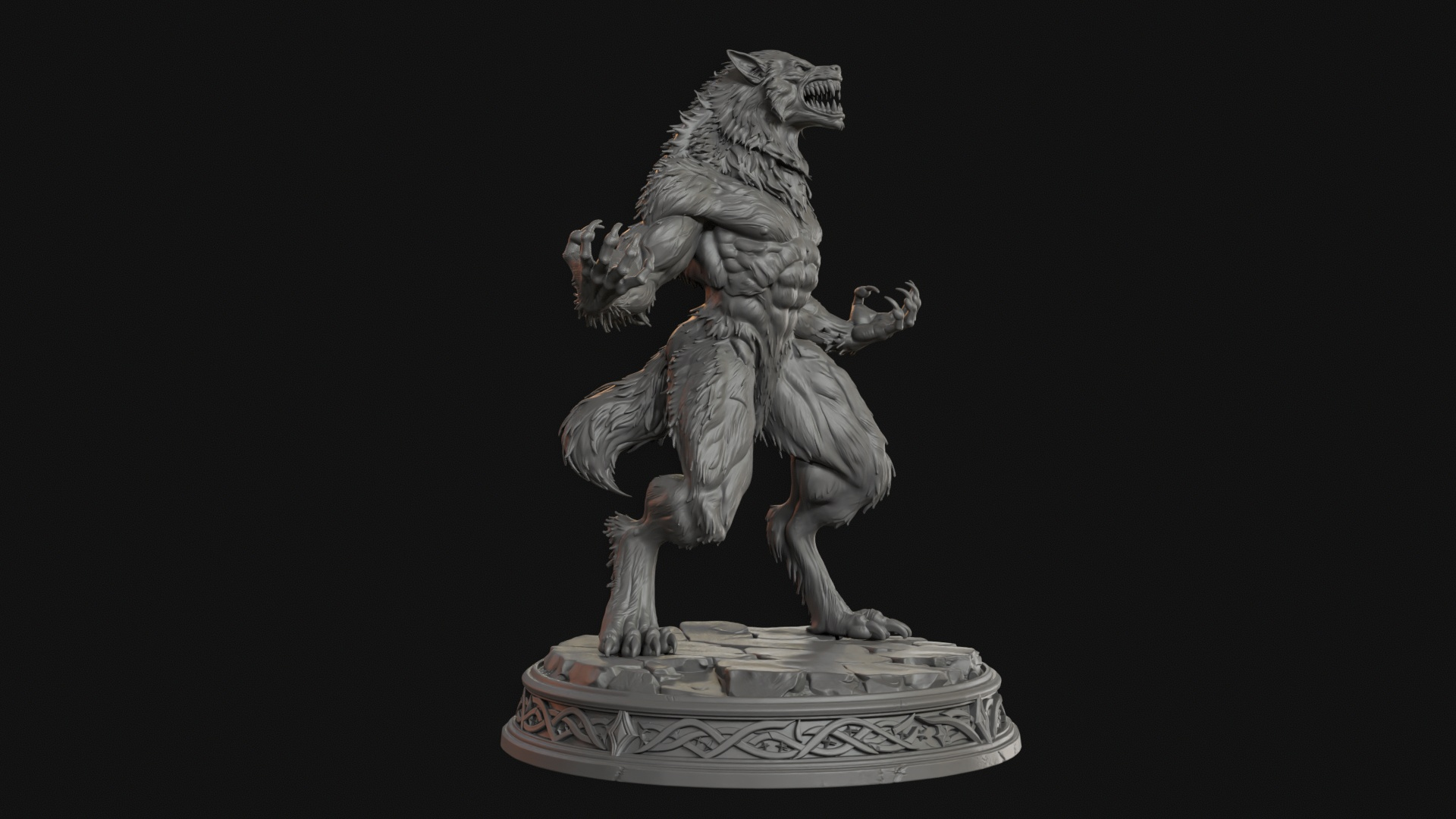 Werewolf 3D Print Ready Figurine 3D Model