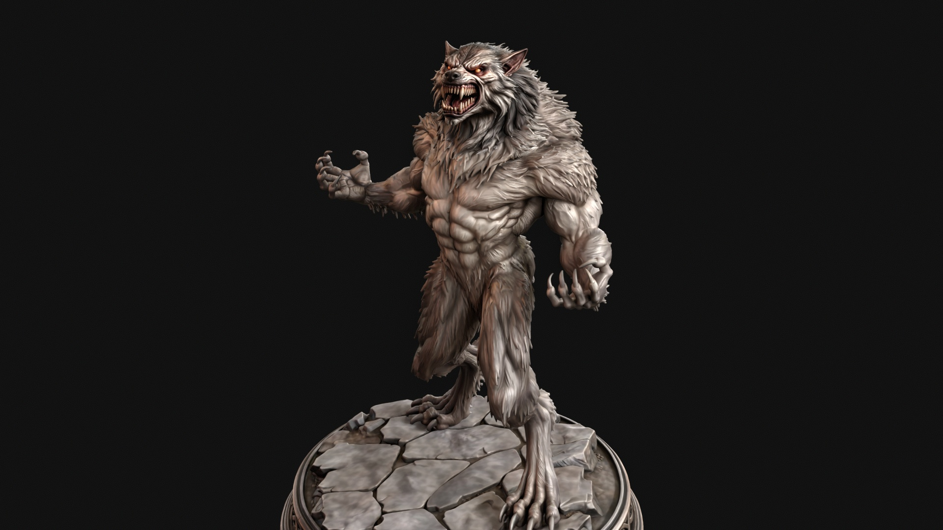 Werewolf 3D Print Ready Figurine 3D Model