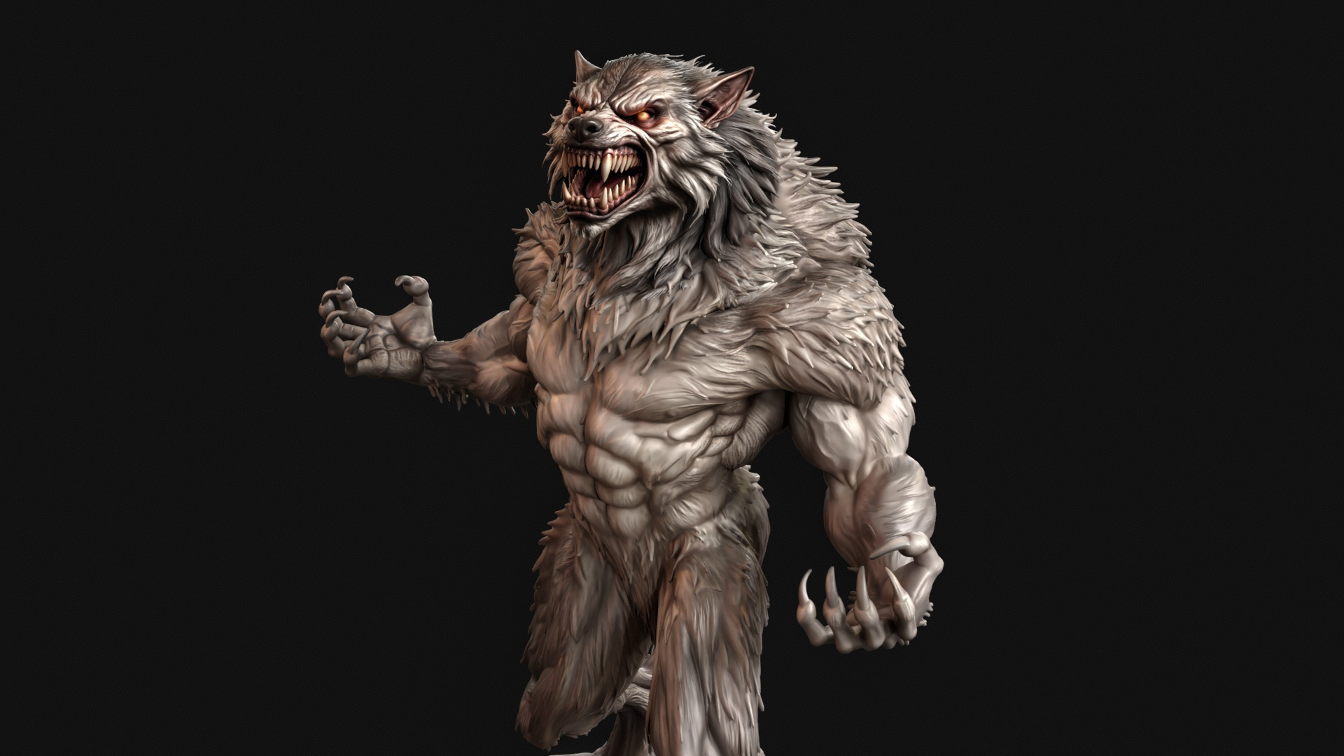 Werewolf 3D Print Ready Figurine 3D Model