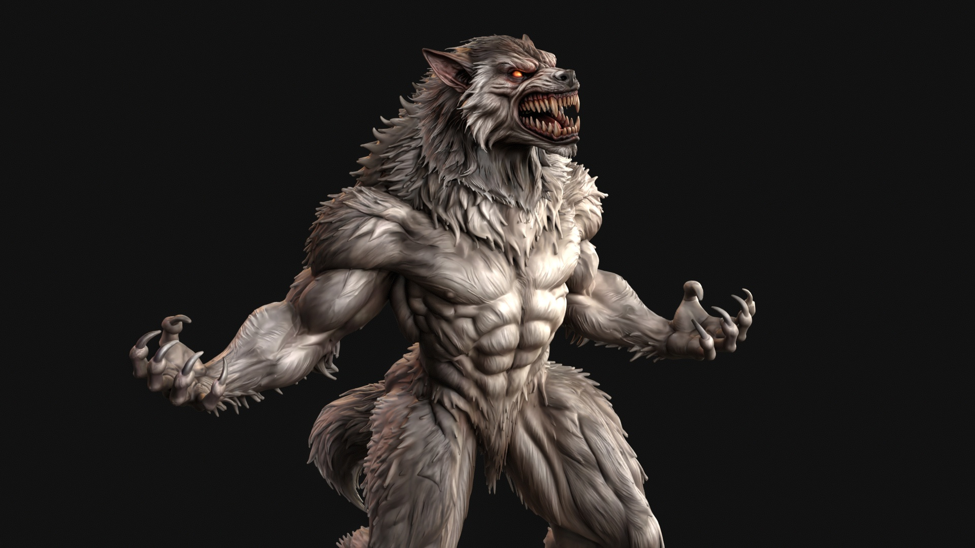 Werewolf 3D Print Ready Figurine 3D Model