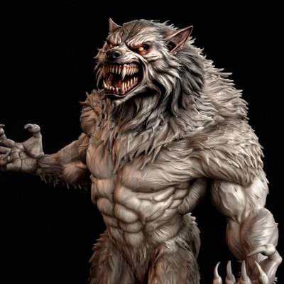 Werewolf 3D Print Ready Figurine