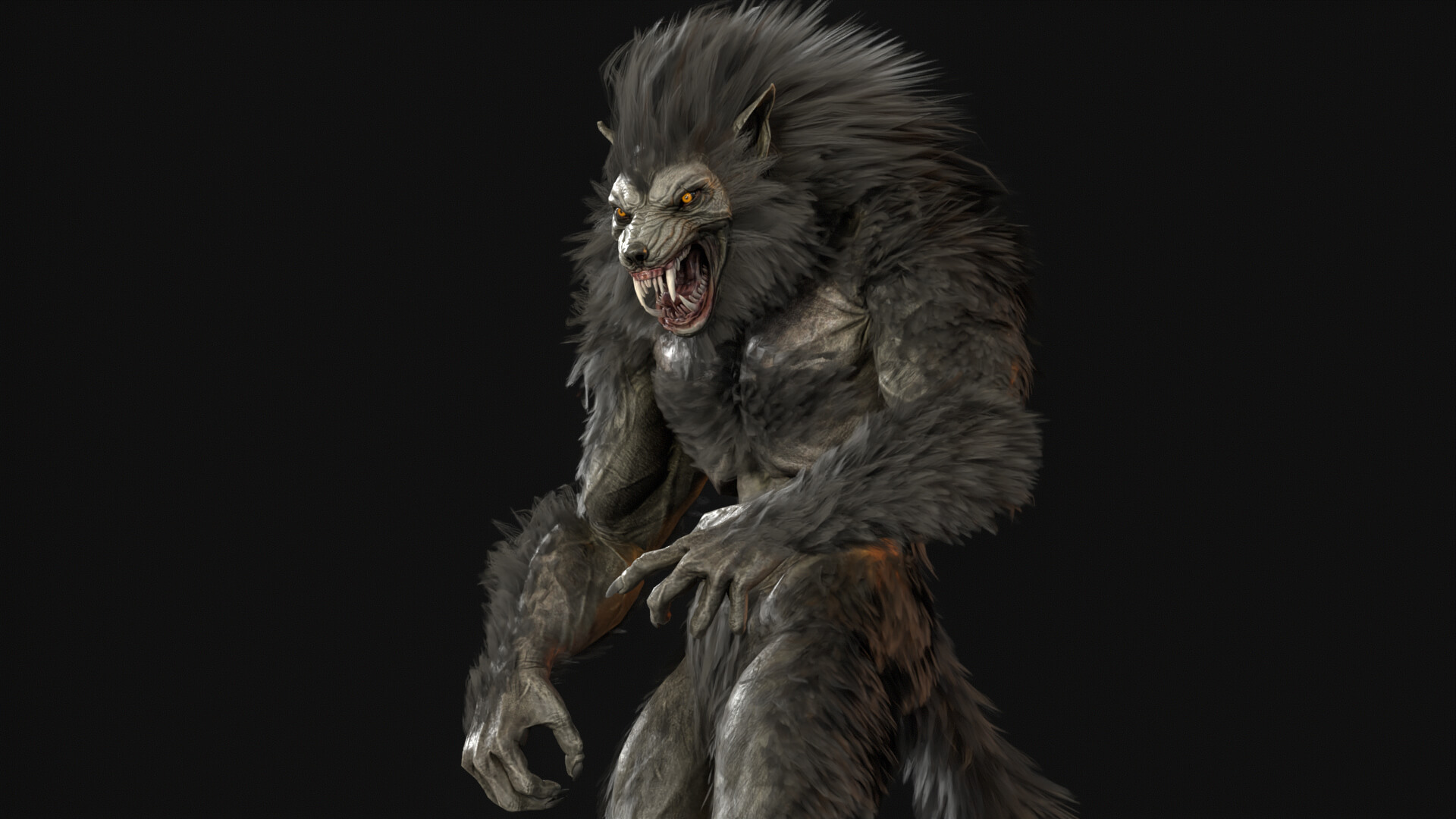 Werewolf Game Ready 3D Model By Andryuha1981