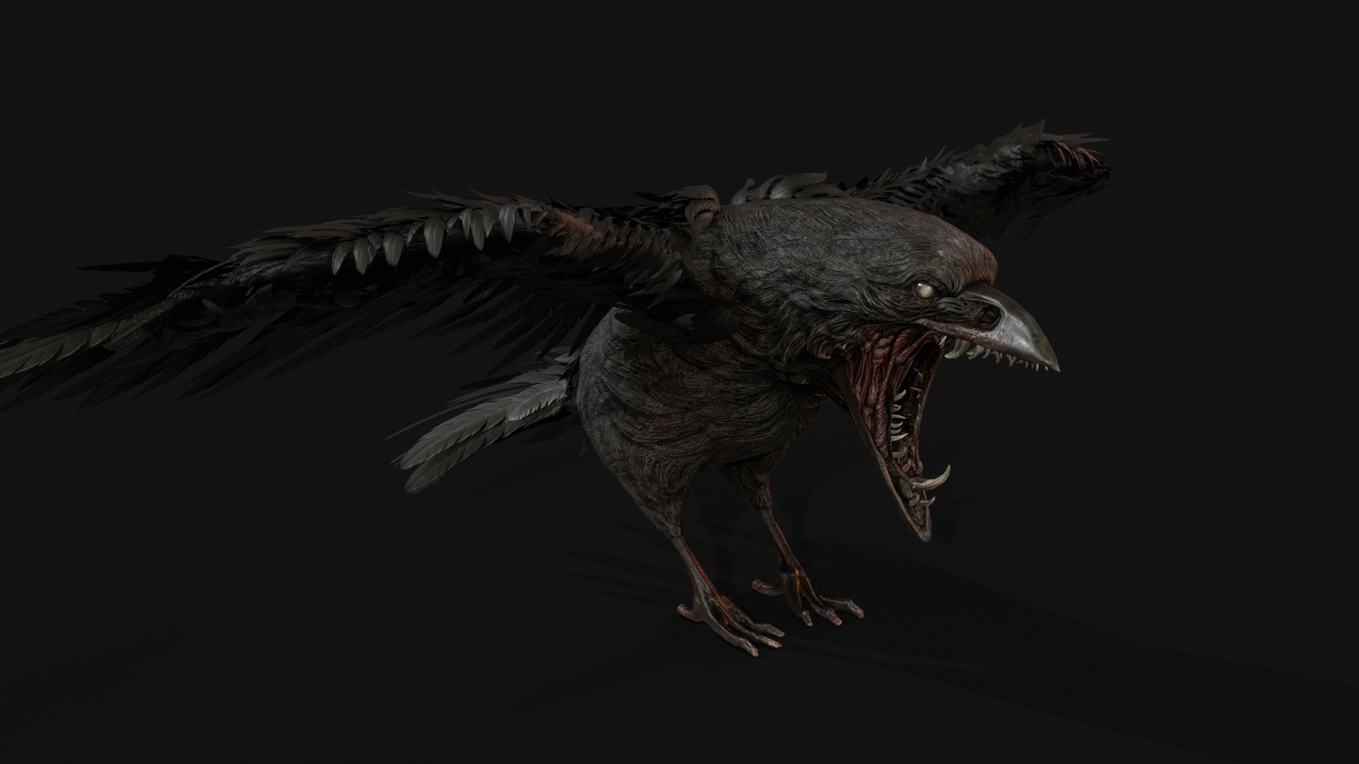 Zombie Raven 3D Model