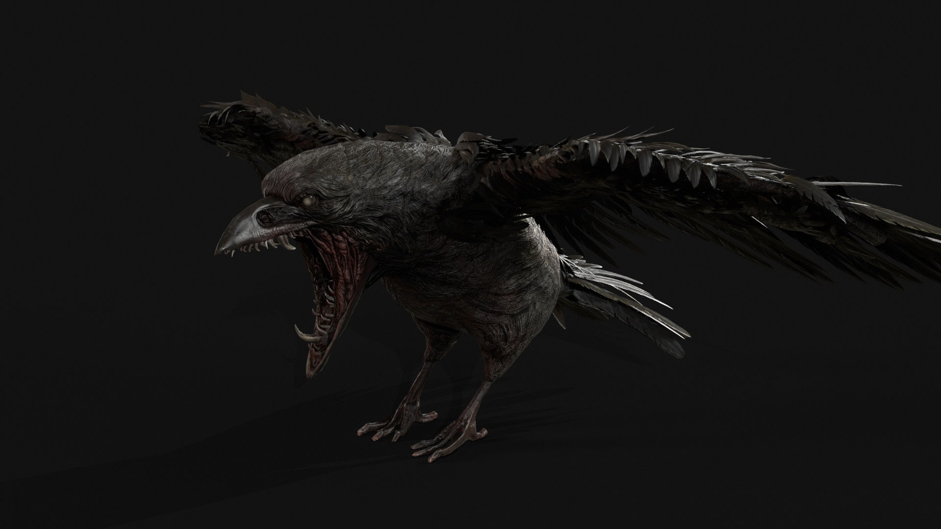 Zombie Raven 3D Model