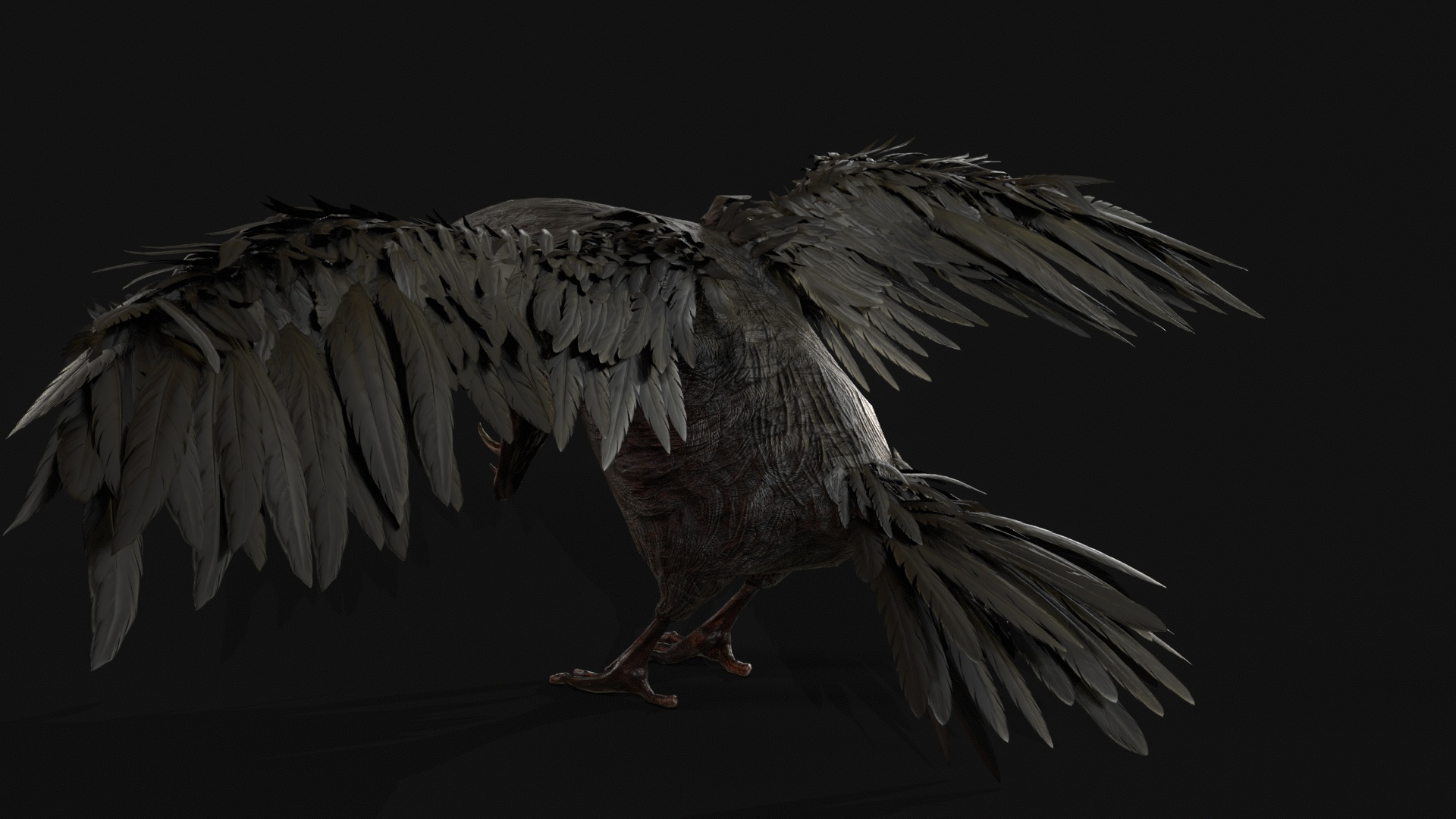 Zombie Raven 3D Model