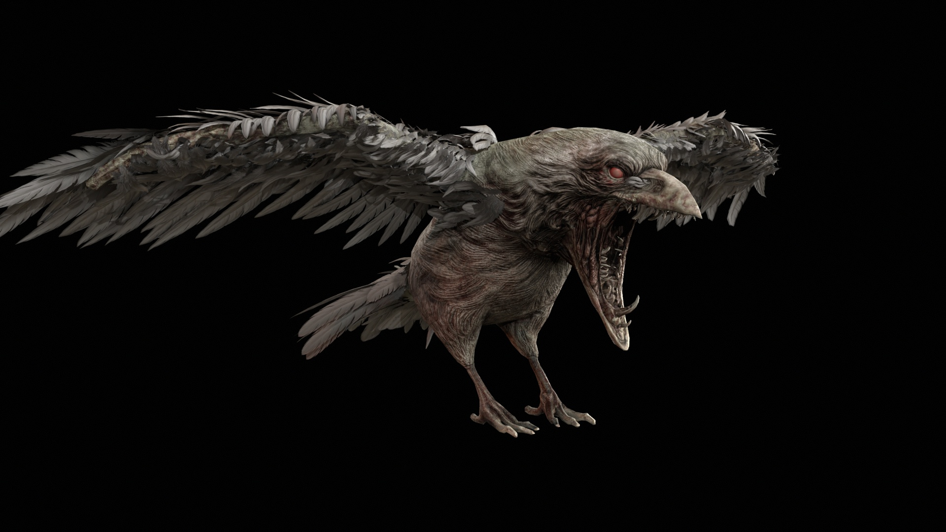 Zombie Raven 3D Model