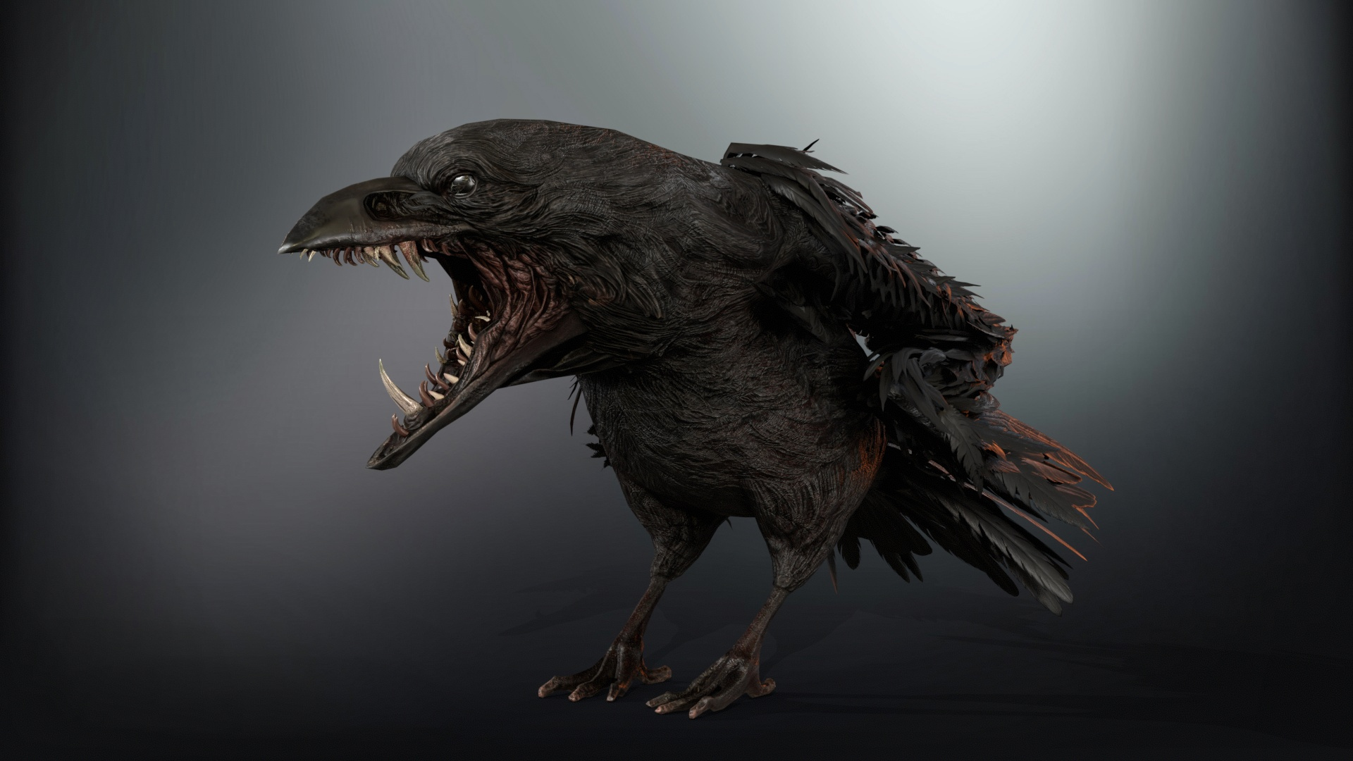 Zombie Raven 3D Model