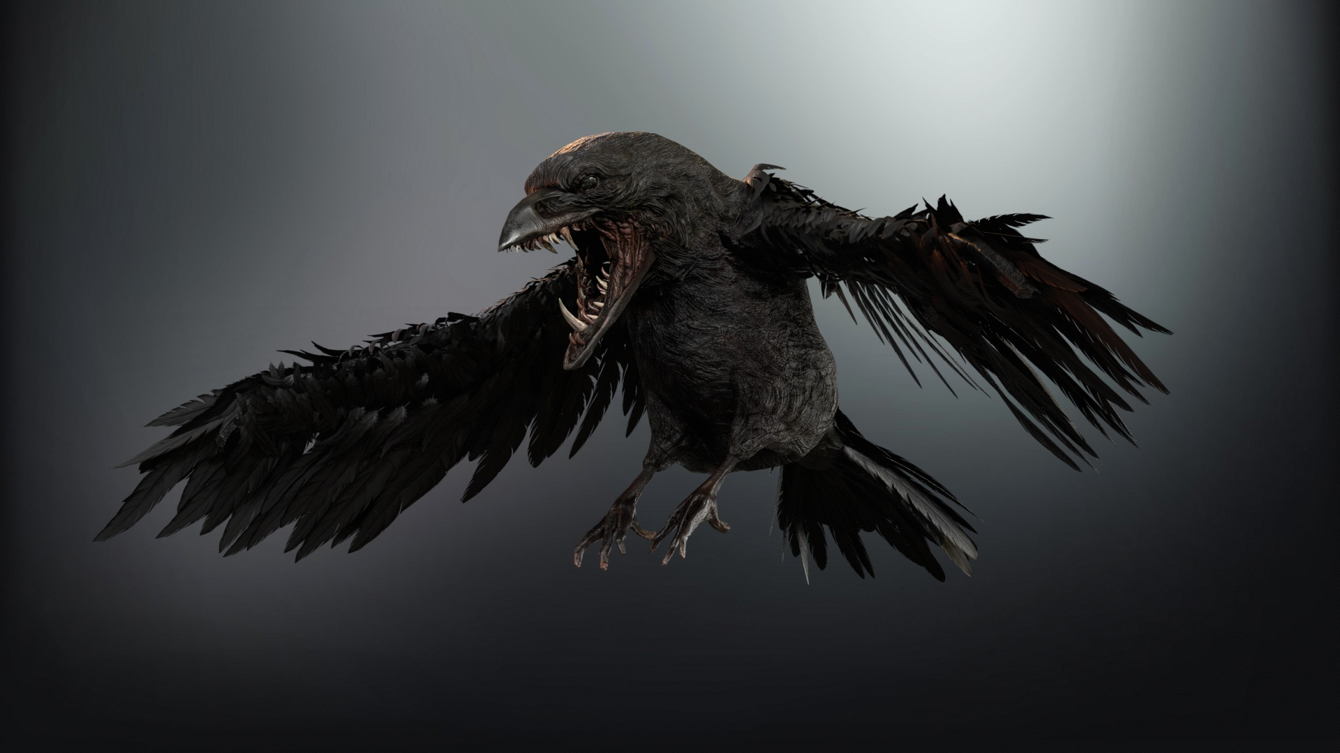 Zombie Raven 3D Model