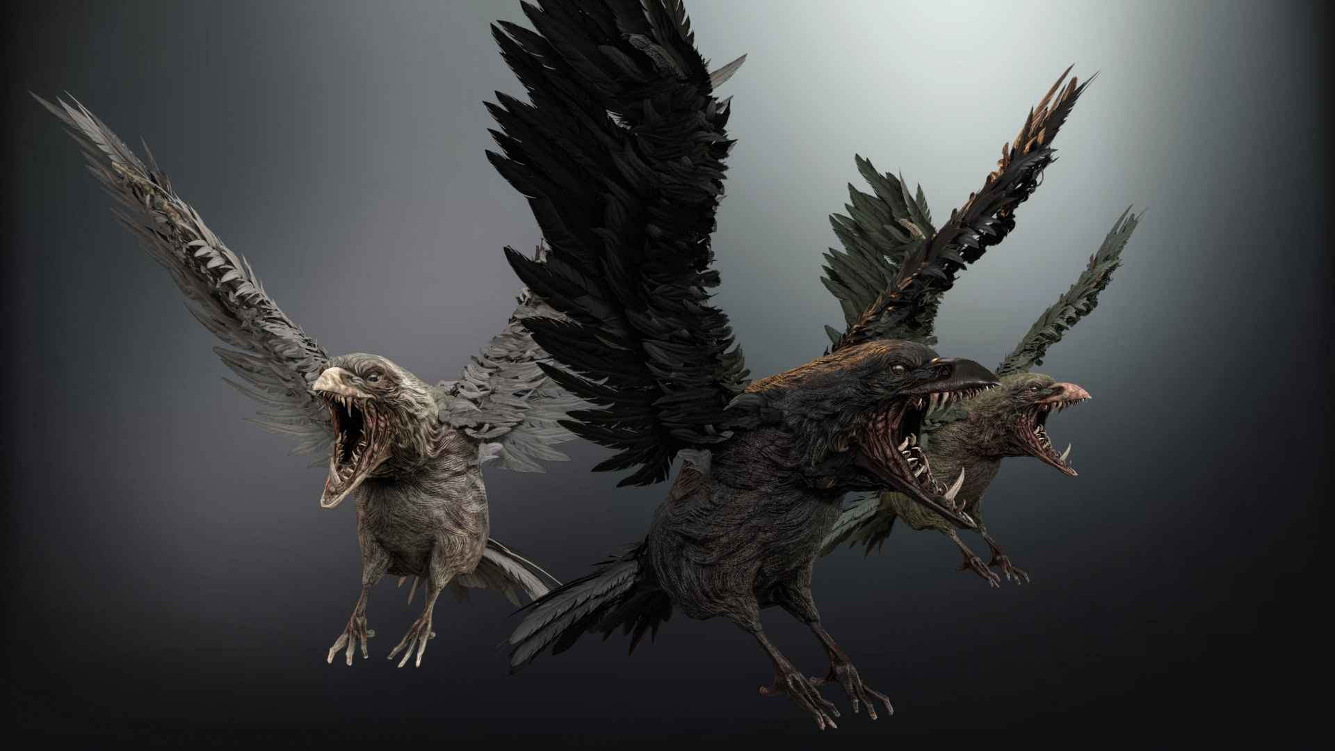 Zombie Raven 3D Model