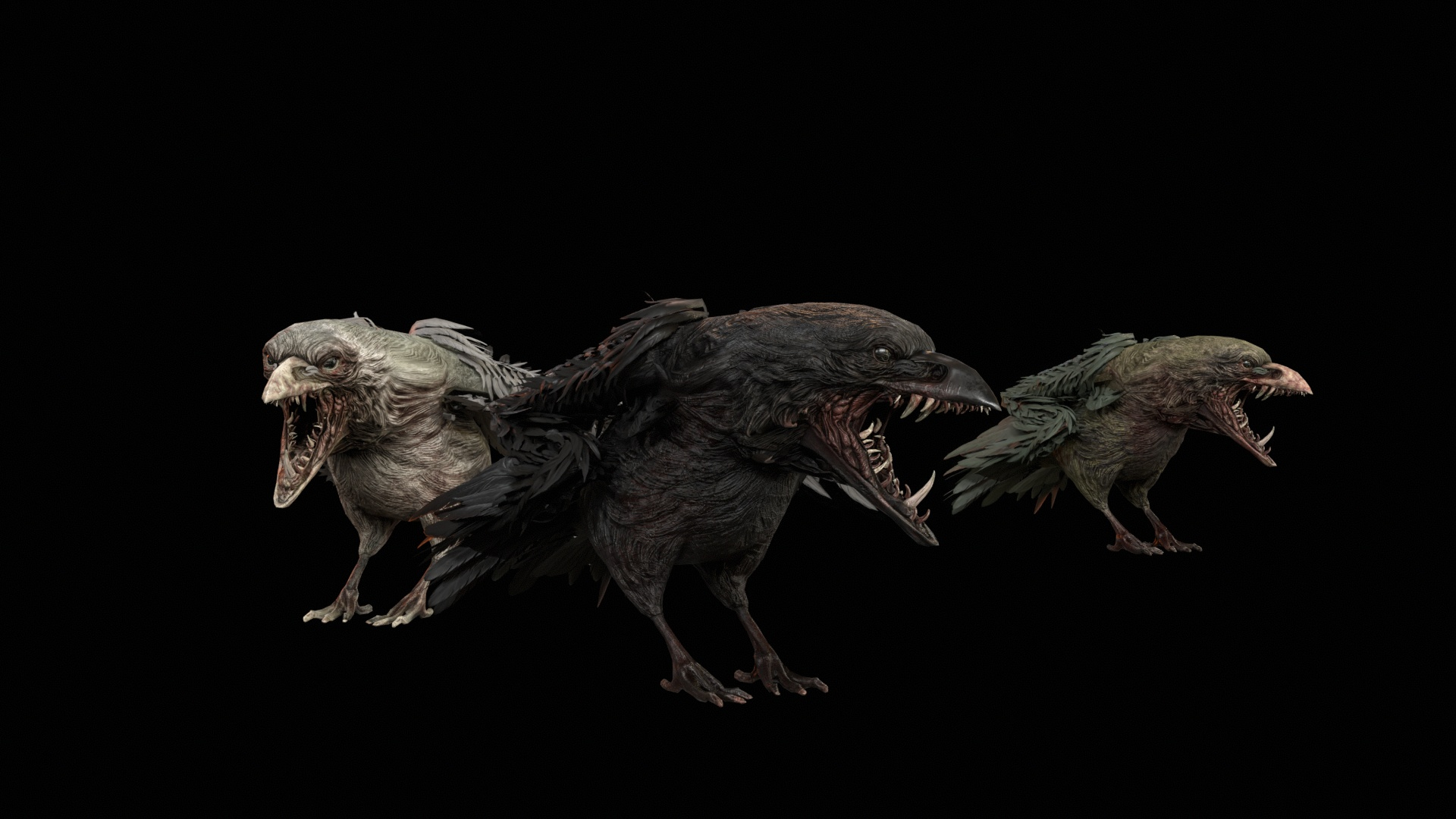 Zombie Raven 3D Model