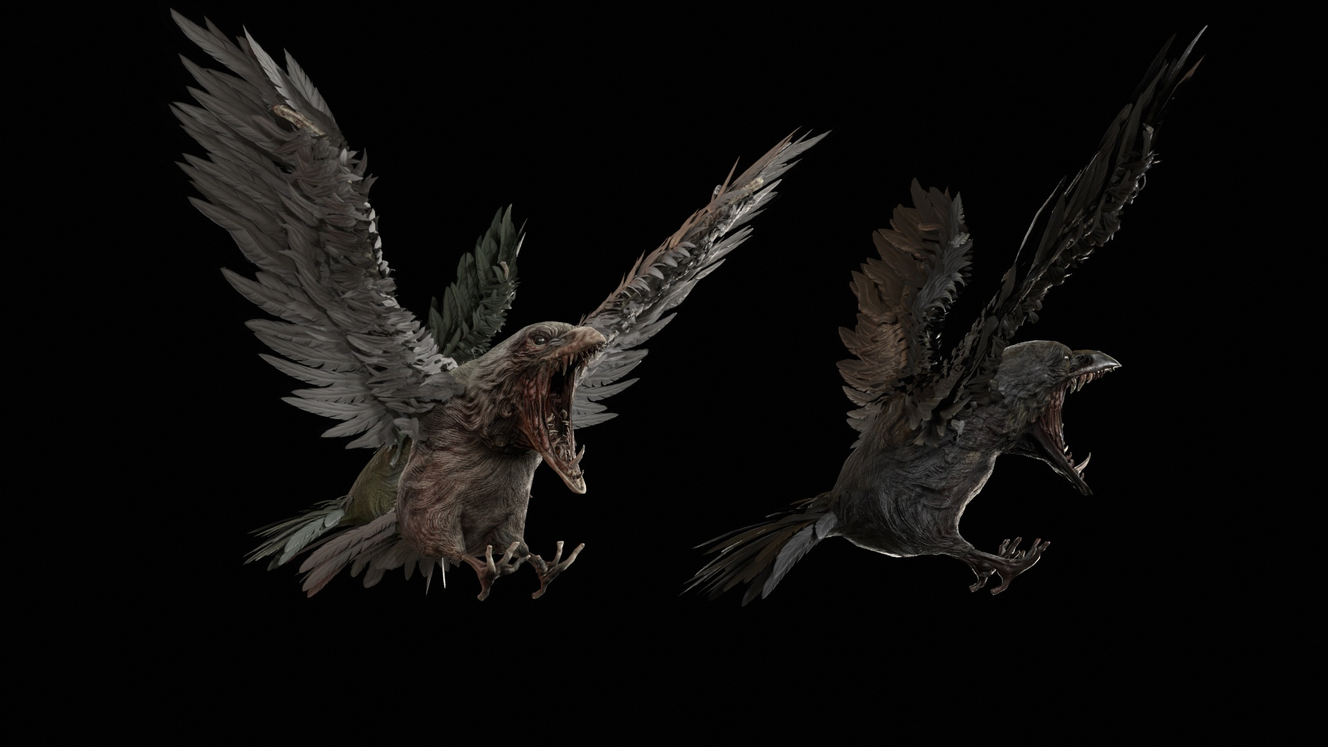 Zombie Raven 3D Model