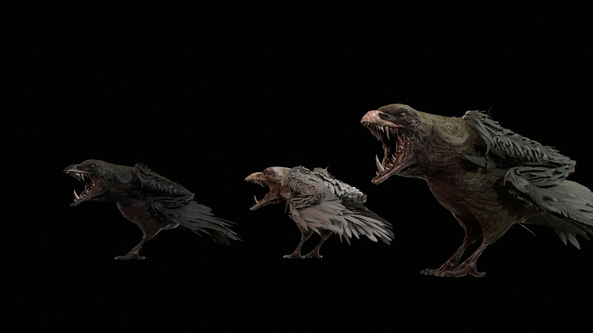 Zombie Raven 3D Model
