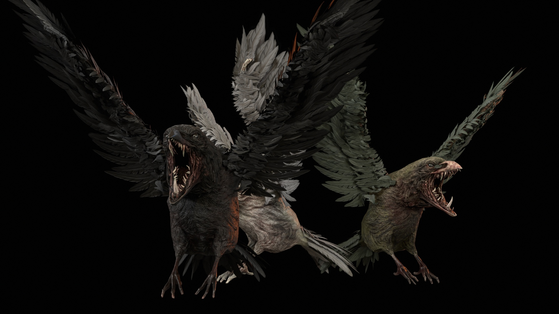 Zombie Raven 3D Model