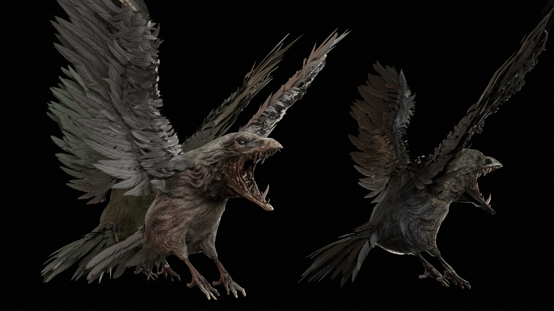 Zombie Raven 3D Model
