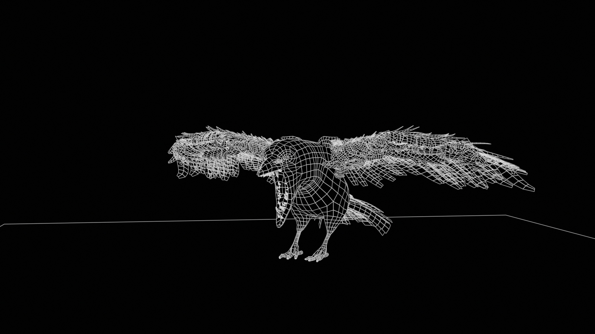 Zombie Raven 3D Model
