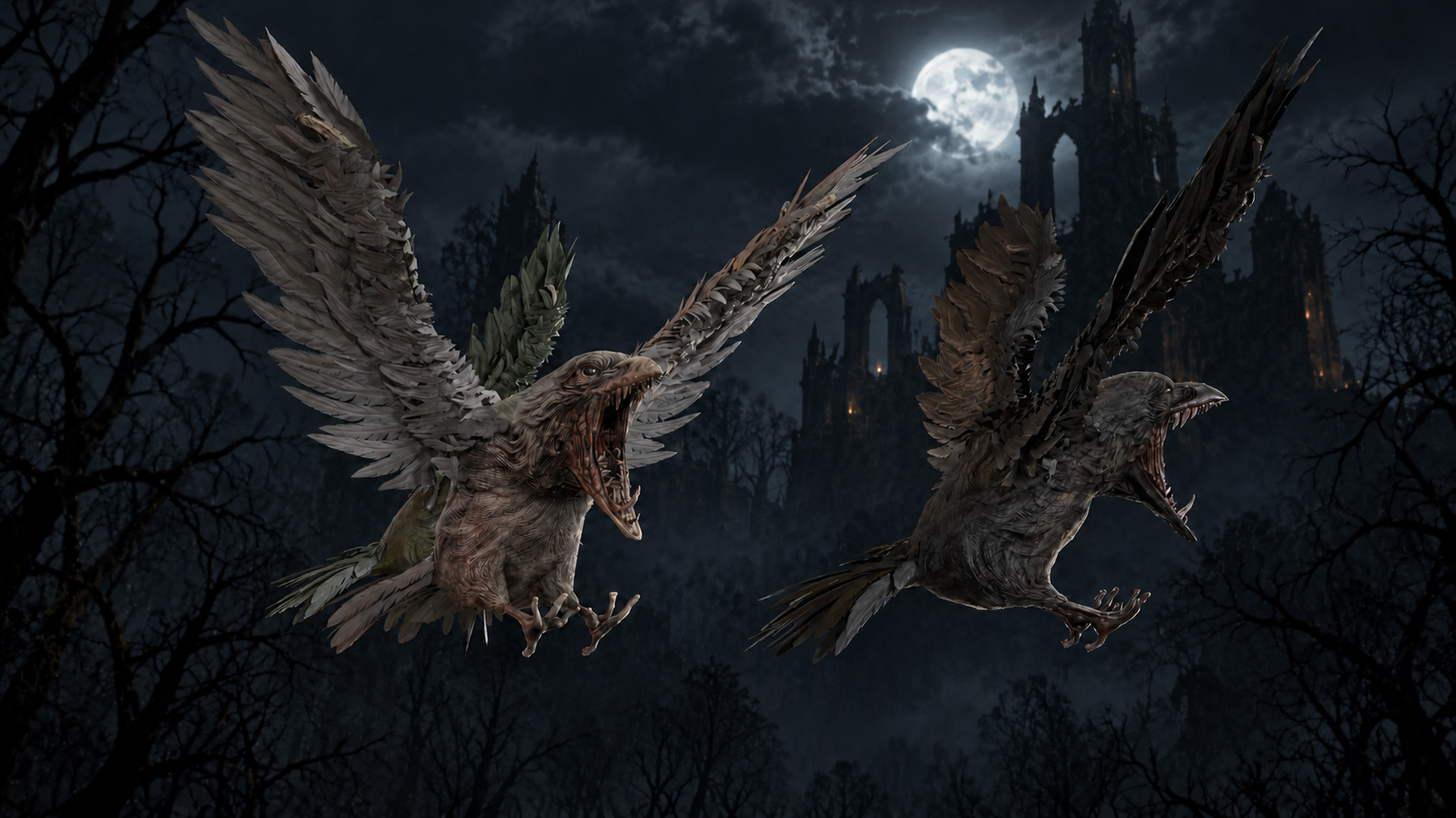 Zombie Raven 3D Model