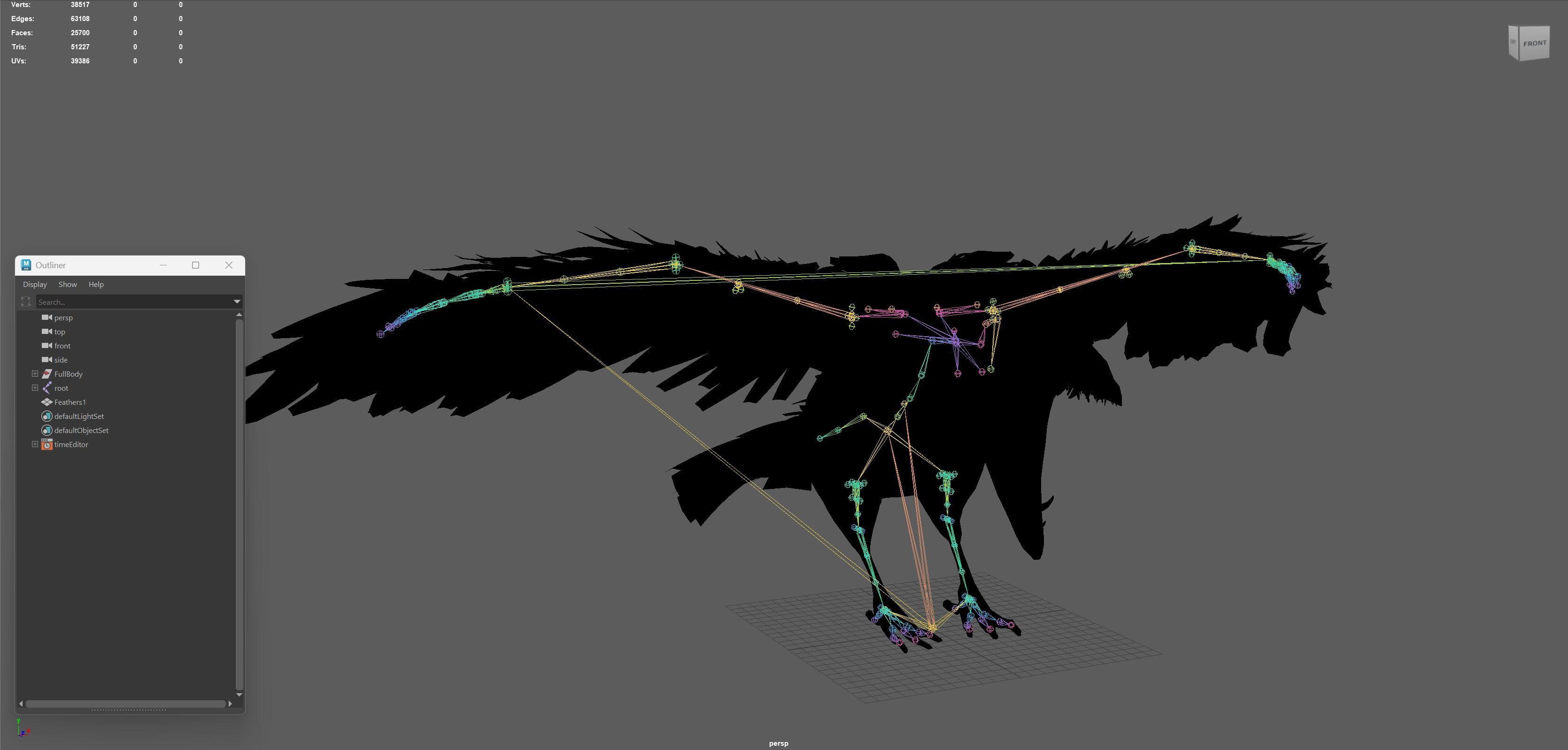 Zombie Raven 3D Model