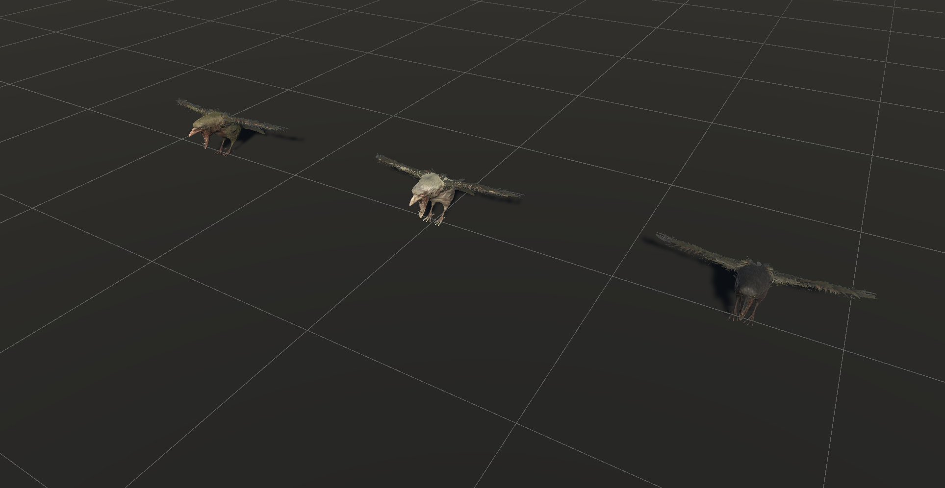 Zombie Raven 3D Model