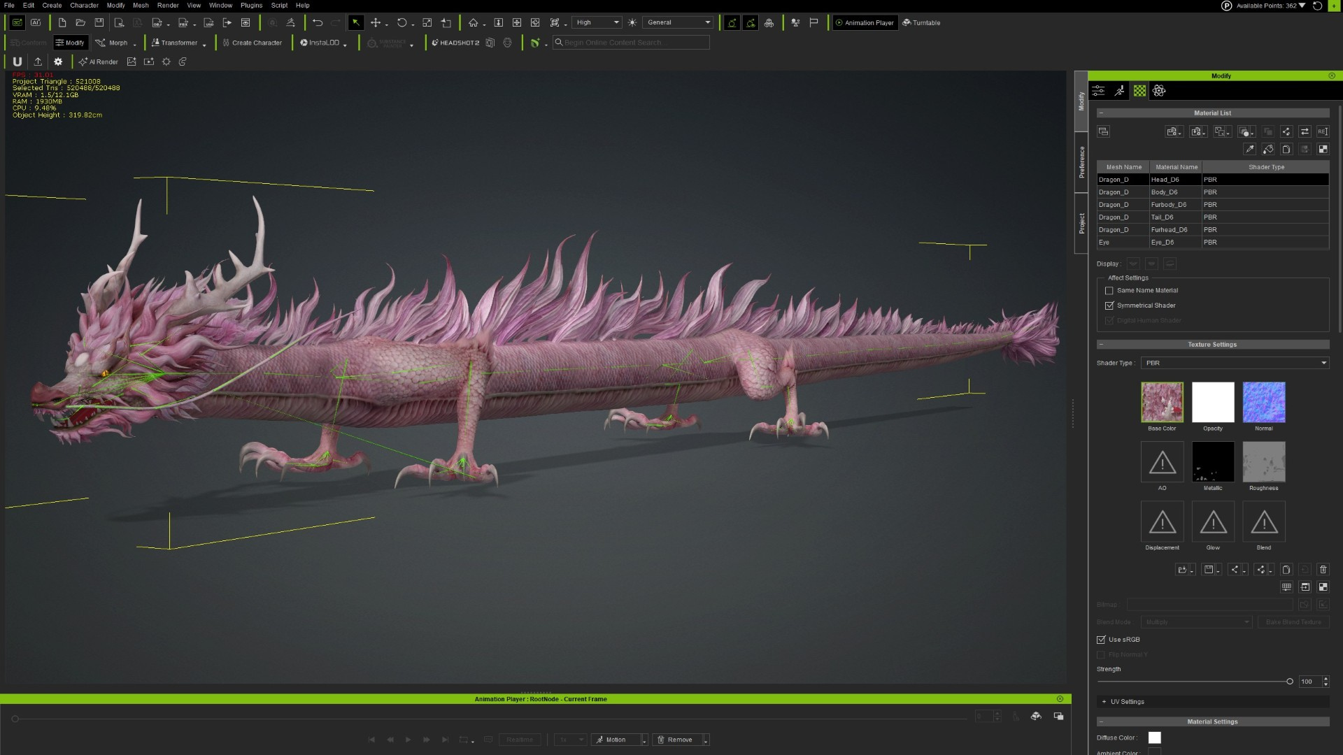 Roselyth Dragon-D4 3D Model