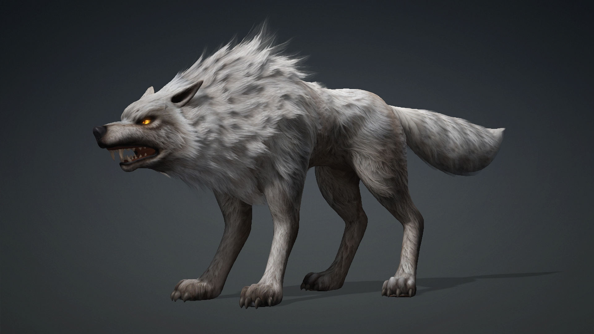 Wolf-C2-Animated 3D Model