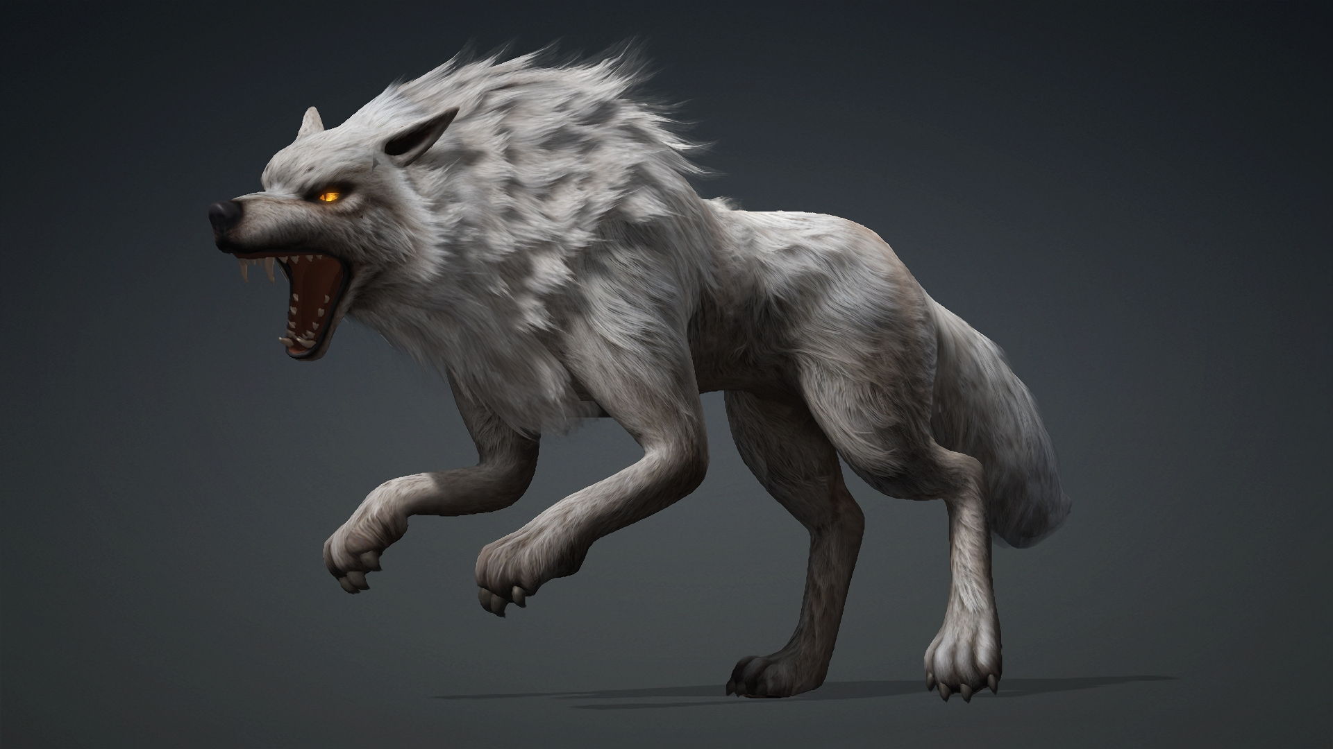 Wolf-C2-Animated 3D Model