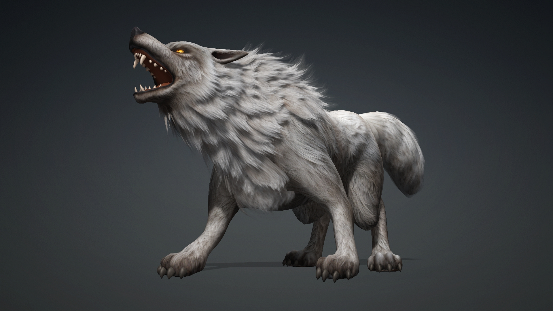 Wolf-C2-Animated 3D Model