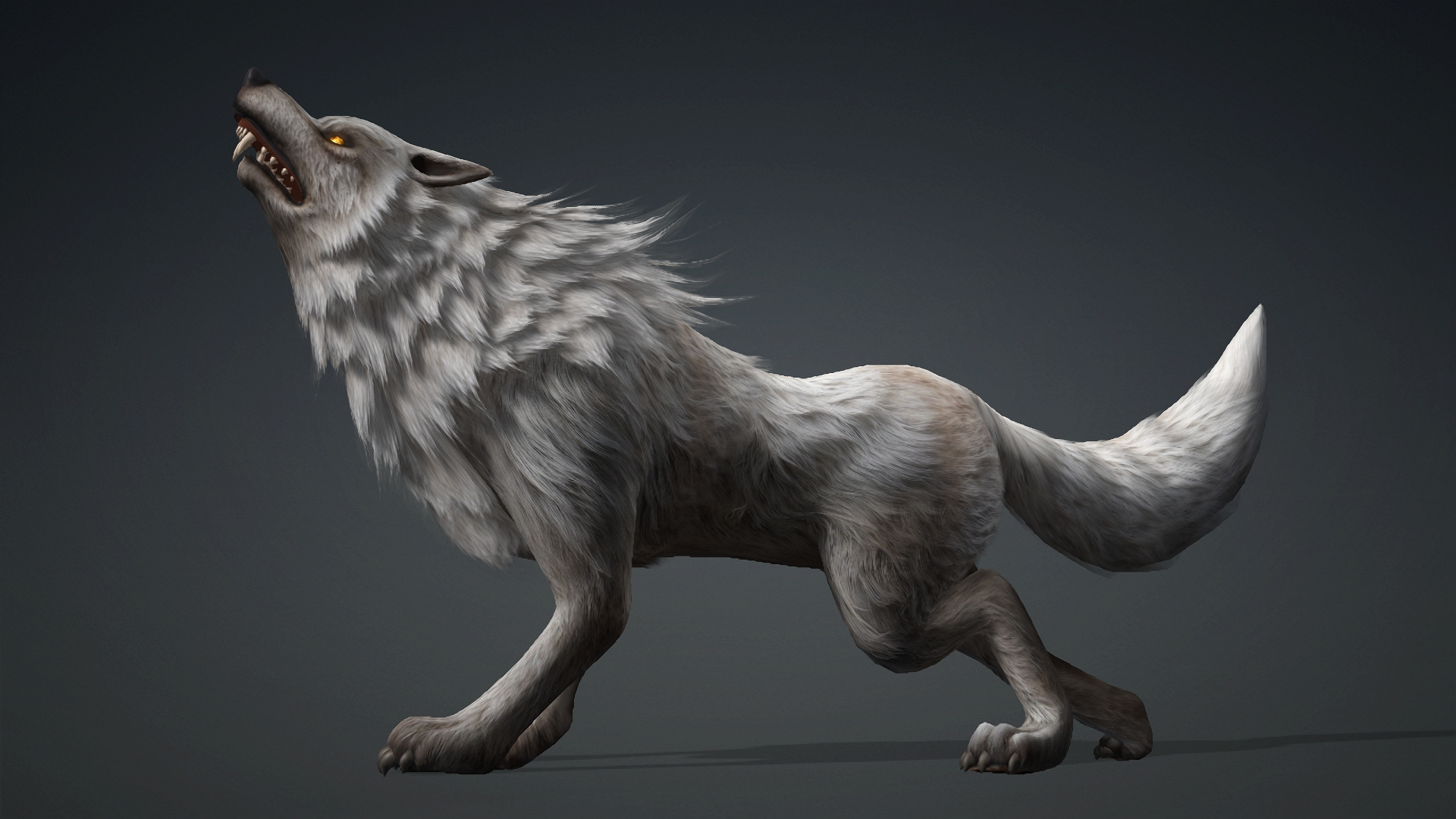 Wolf-C2-Animated 3D Model