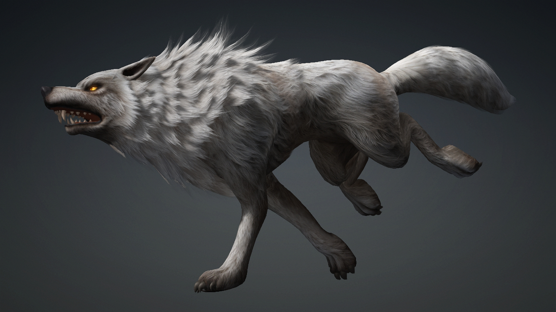 Wolf-C2-Animated 3D Model
