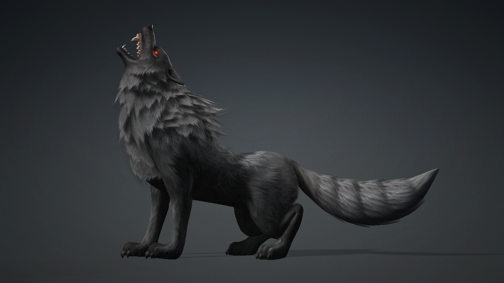 Wolf-C3-Animated 3D Model