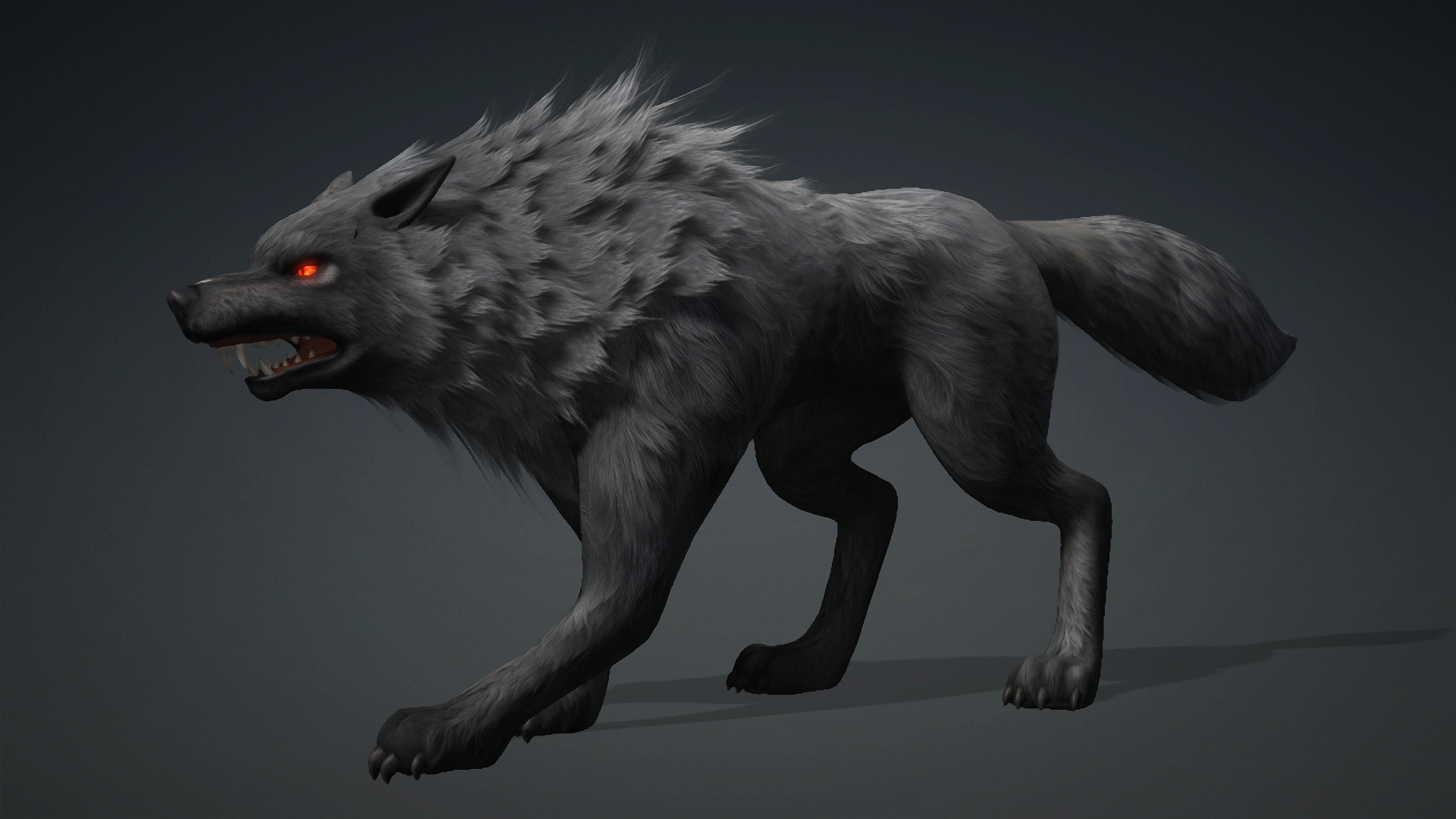Wolf-C3-Animated 3D Model