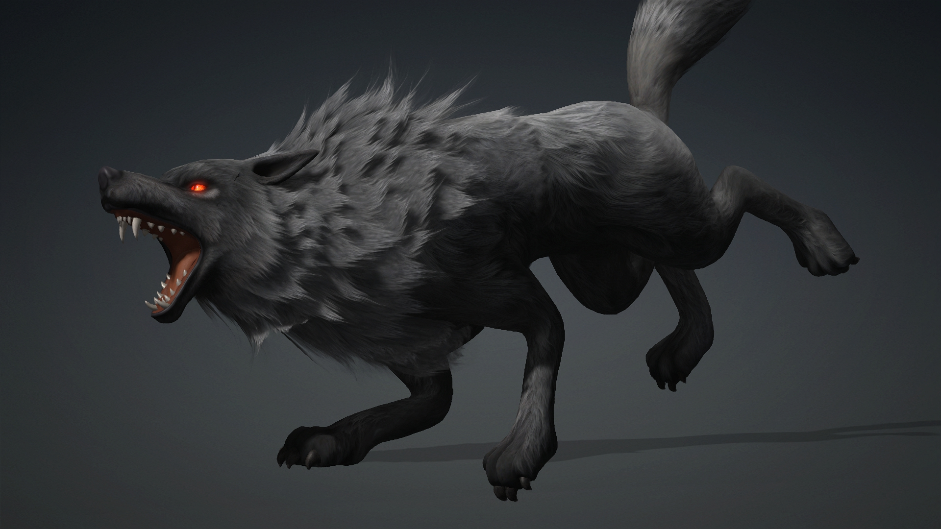 Wolf-C3-Animated 3D Model